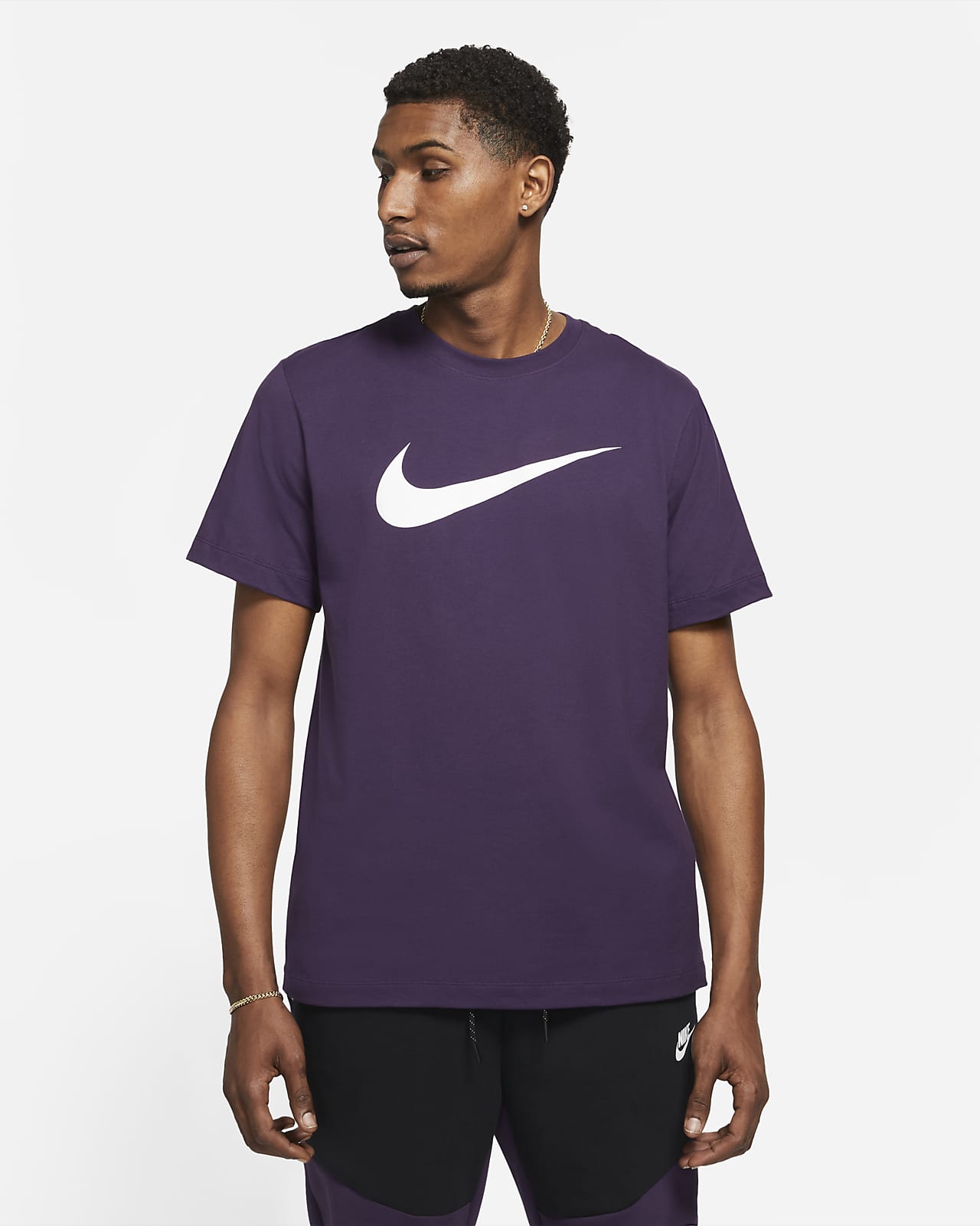 purple black nike shirt