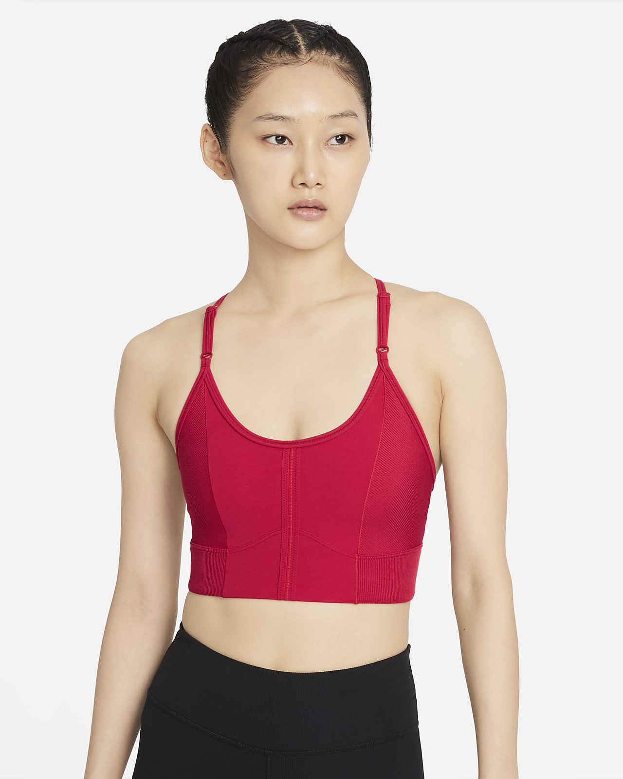 Red longline sports bra Clearance
