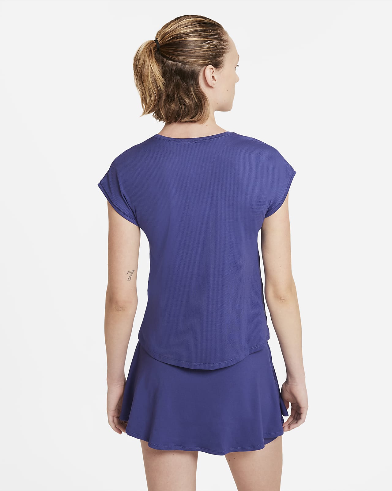 nike women's court dry short sleeve tennis top