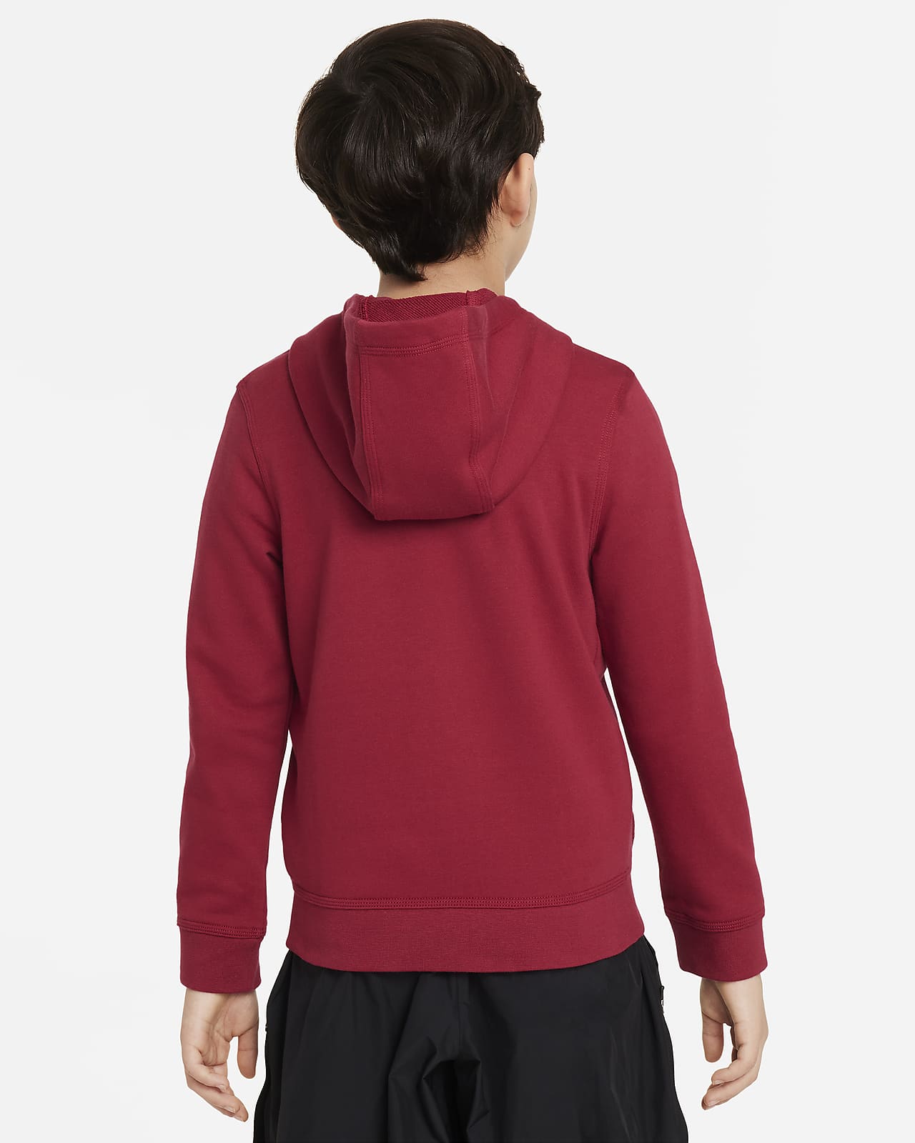 Nike club full zip hoodie online red