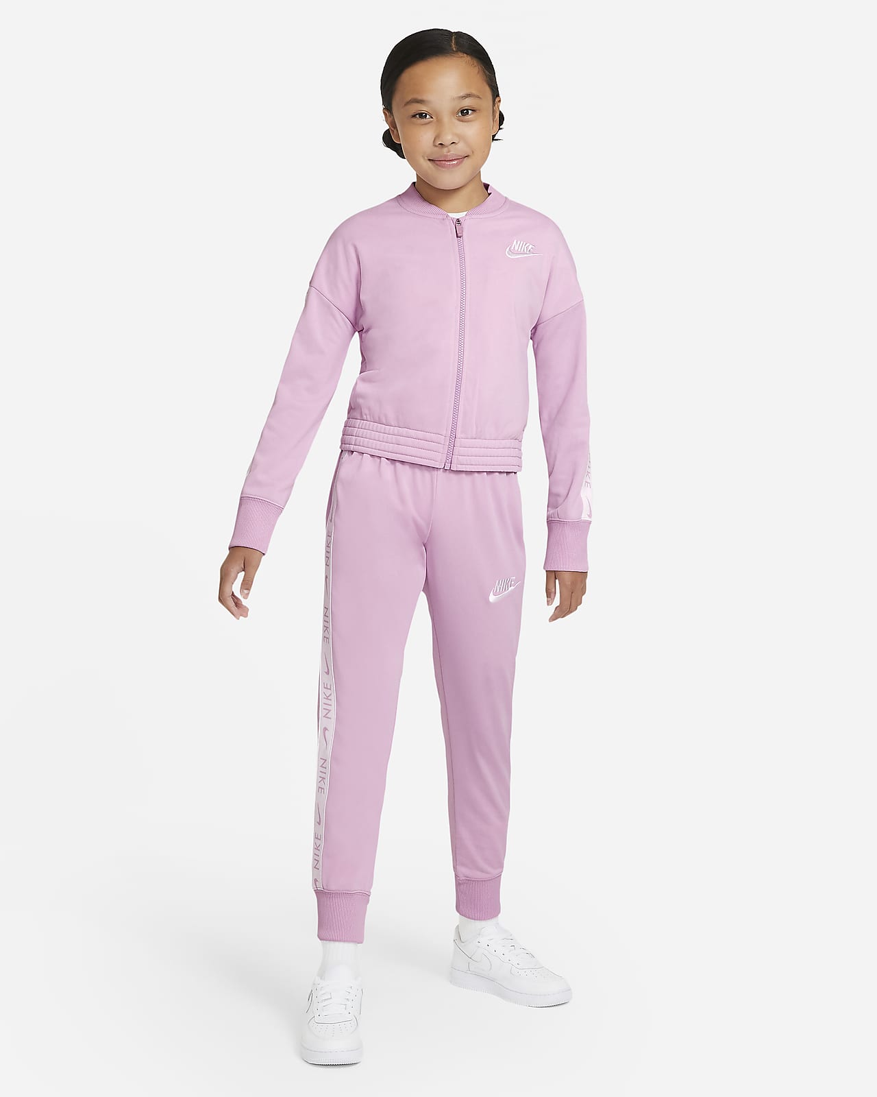 light pink nike tracksuit