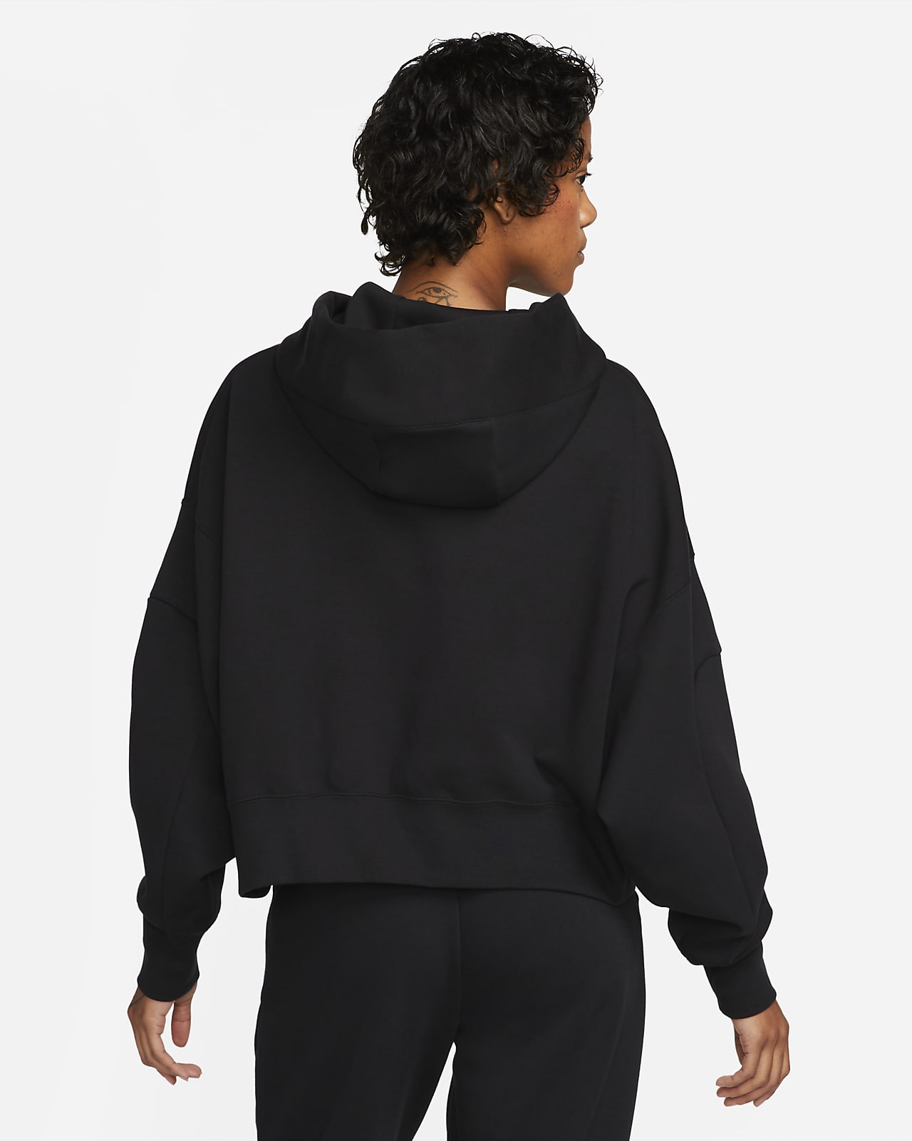 Serie van Ramen wassen Lunch Nike Sportswear Tech Fleece Korte extra oversized hoodie voor dames. Nike NL