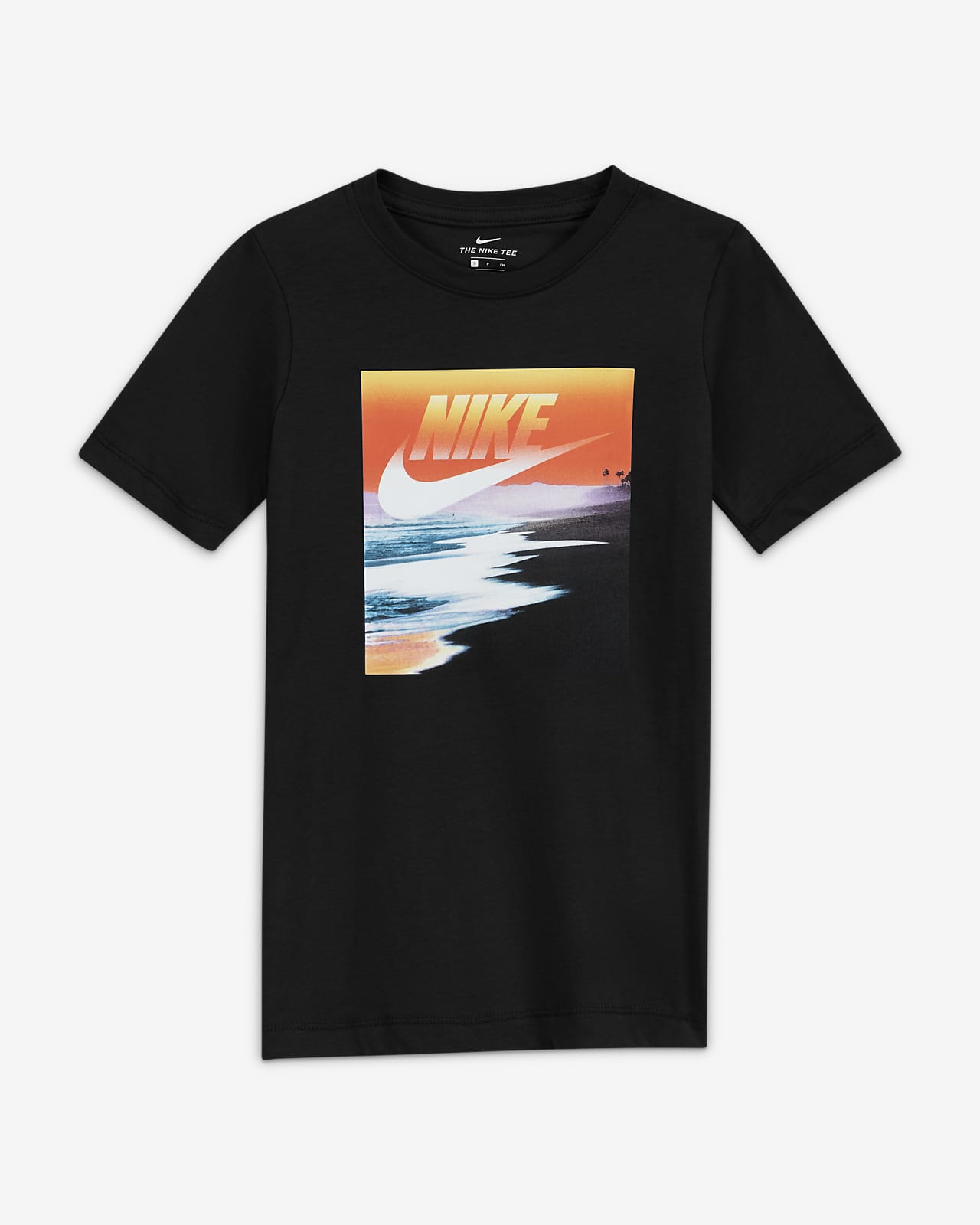 kids orange nike shirt