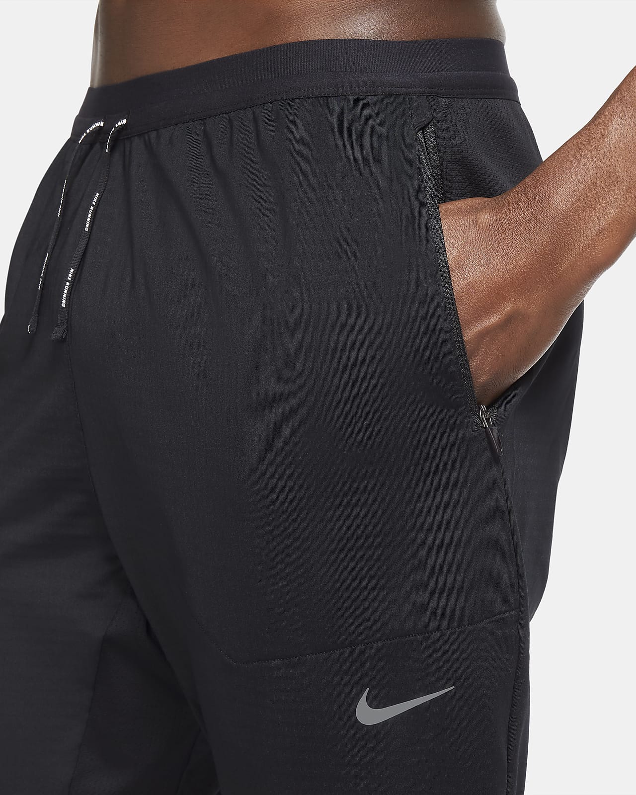 Nike Men's Dri-FIT Phenom Elite Knit Trail Running Pants in Grey