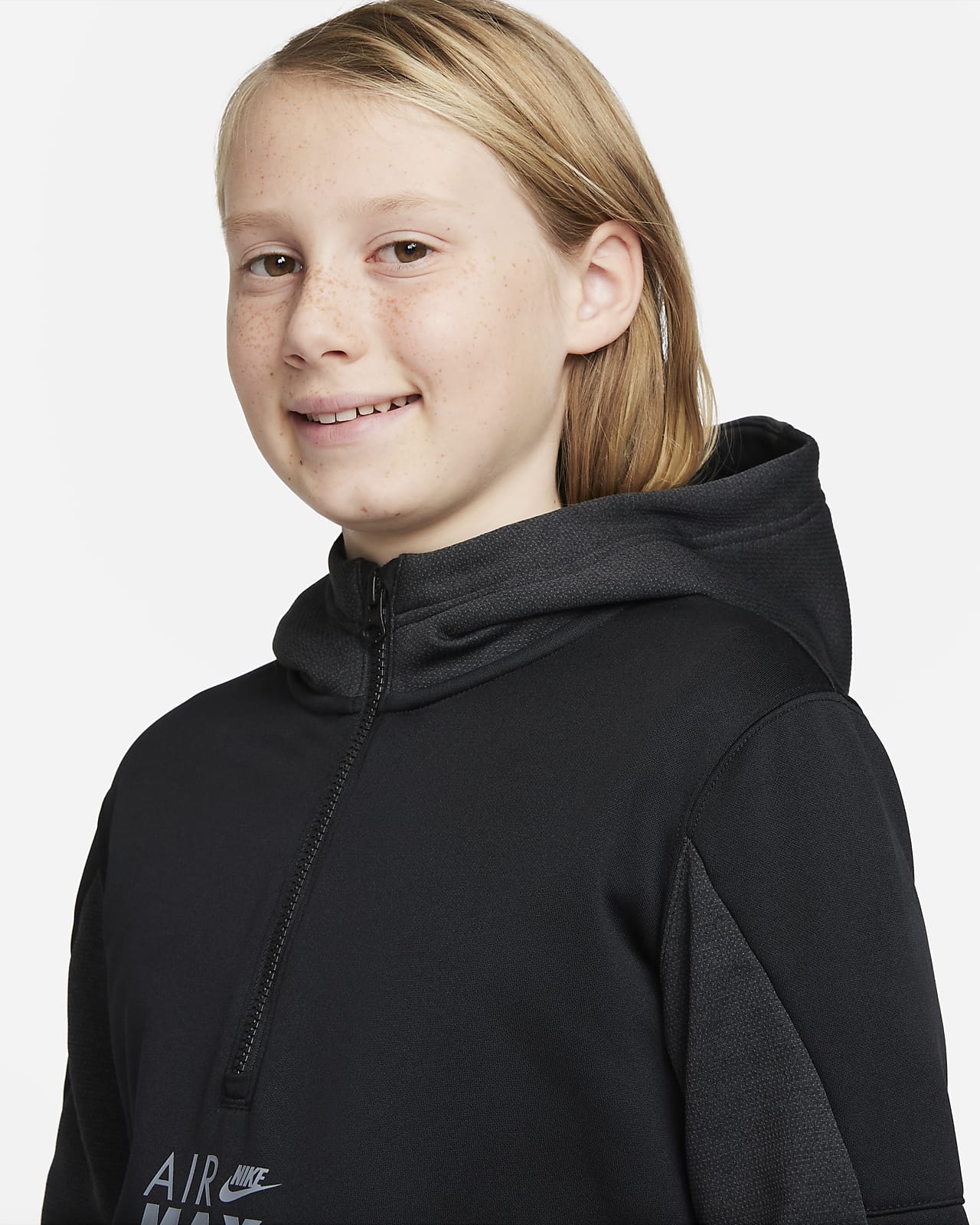 Nike Sportswear Air Max Therma-FIT Sudadera con capucha de tejido Fleece  con media cremallera - Niño. Nike ES