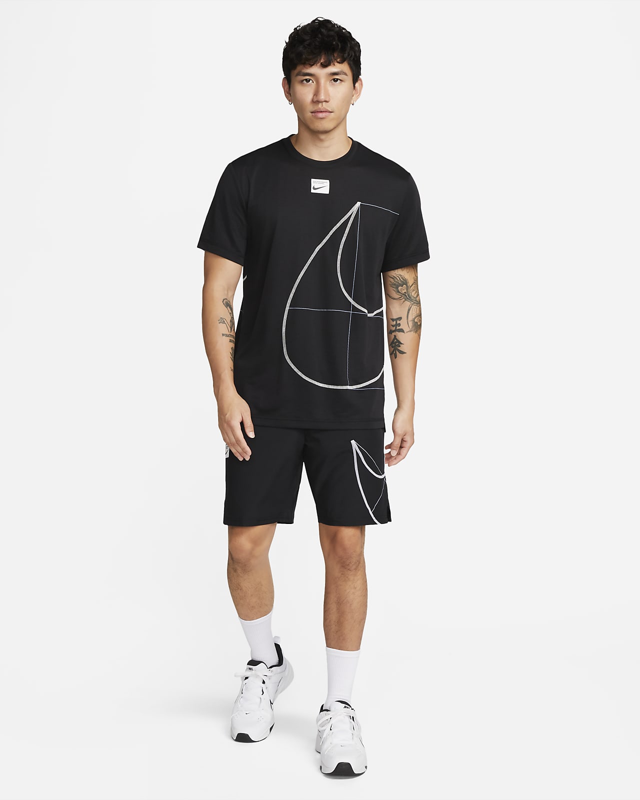 Short Nike Dri-Fit Flex Woven 9'' Masculino - Cinza+Preto CU4945-084