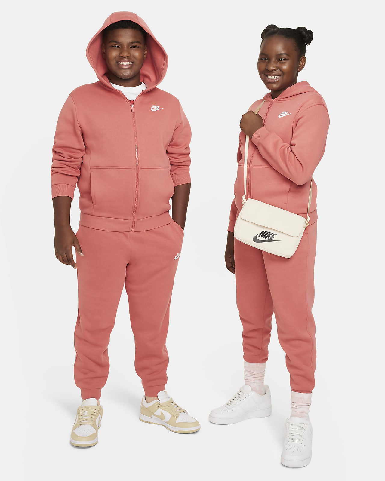 Women's Nike Sportswear Club Fleece Hoodie, Size: Large, Pink