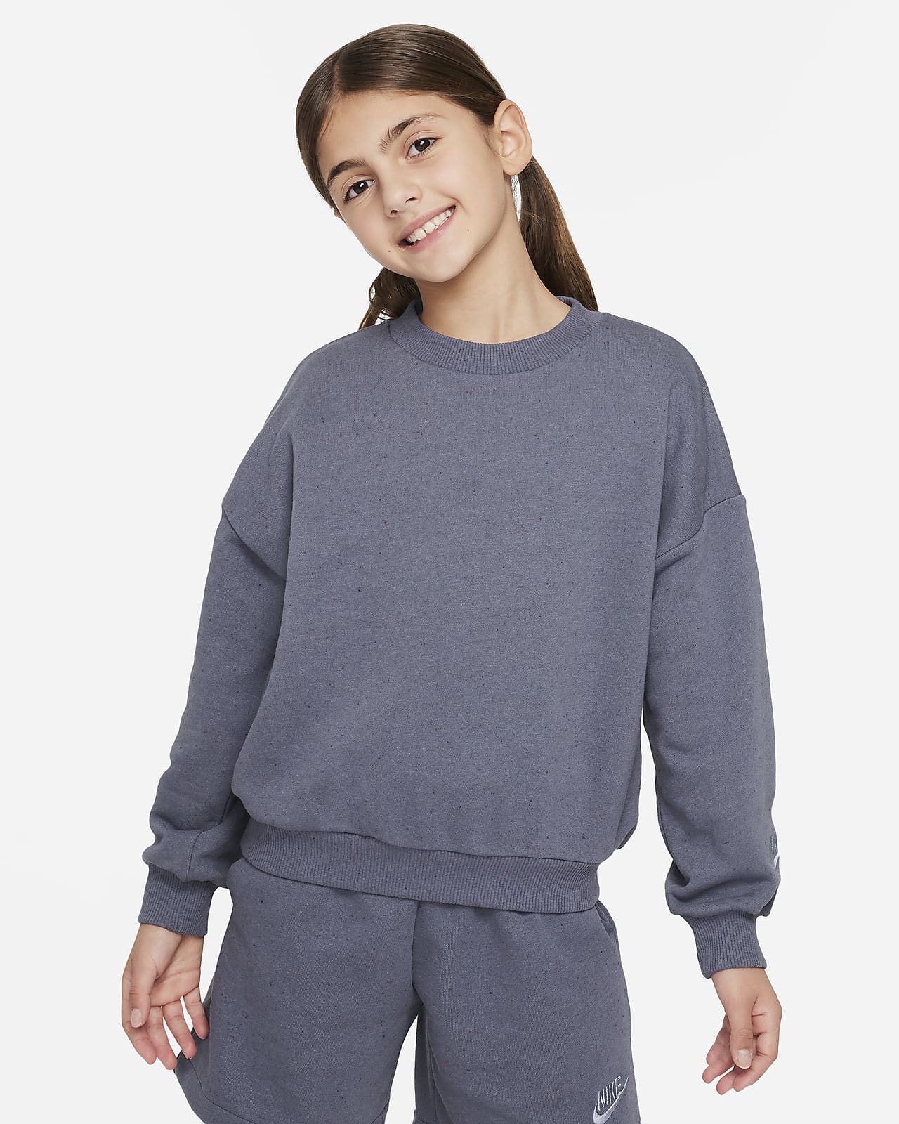 Nike Kids logo-print drop-shoulder sweatshirt - Blue