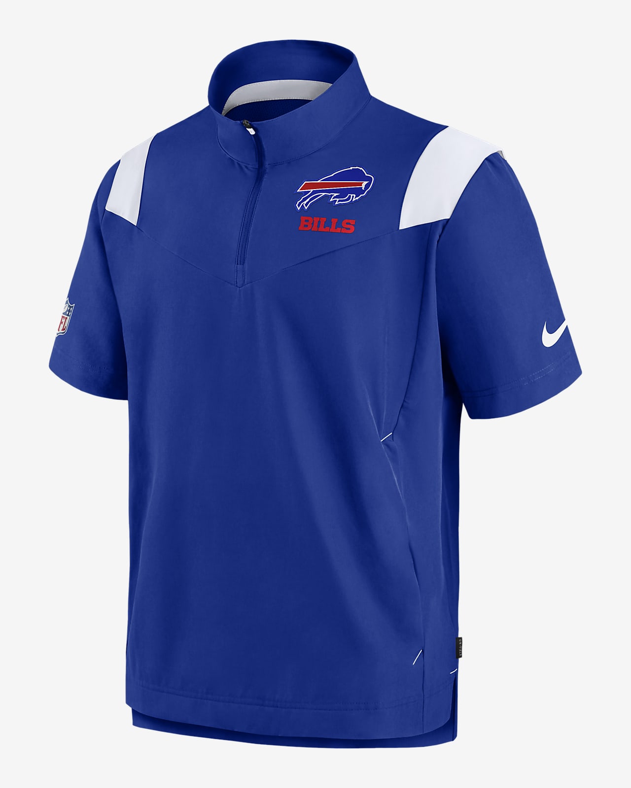 Men's Nike Royal Buffalo Bills Sideline Coaches Chevron Lockup Pullover Top Size: Small