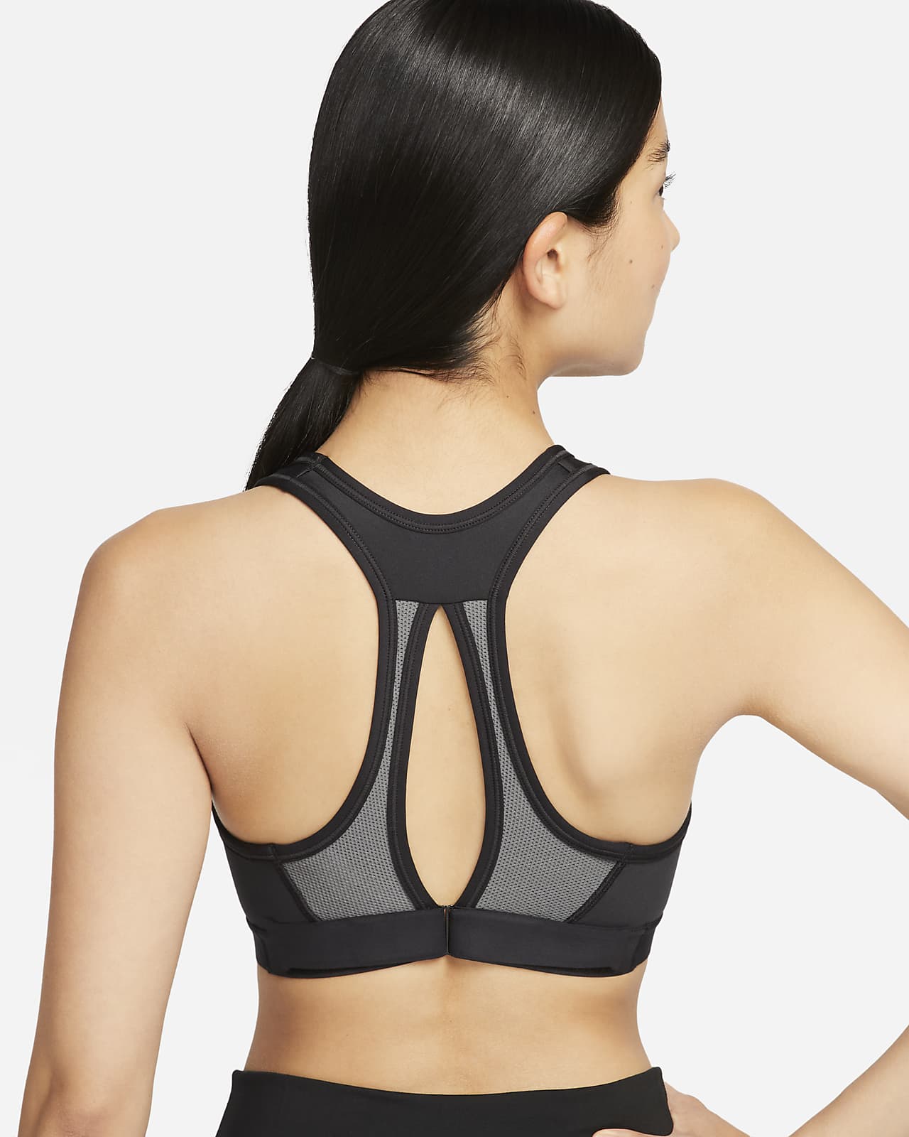 Bra deportivo ajustable sin almohadillas para mujer Nike Swoosh High Support