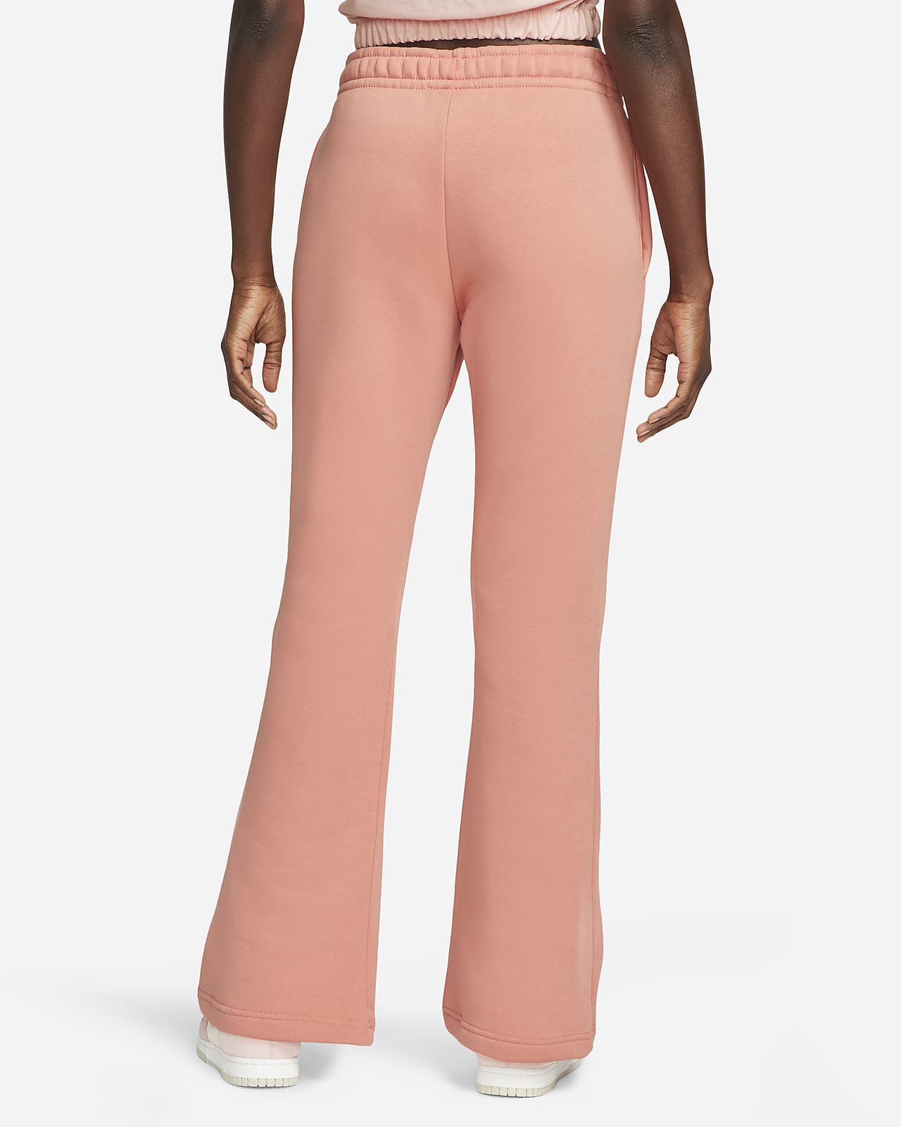 Nike Be Kind flared fleece joggers in madder root-Pink