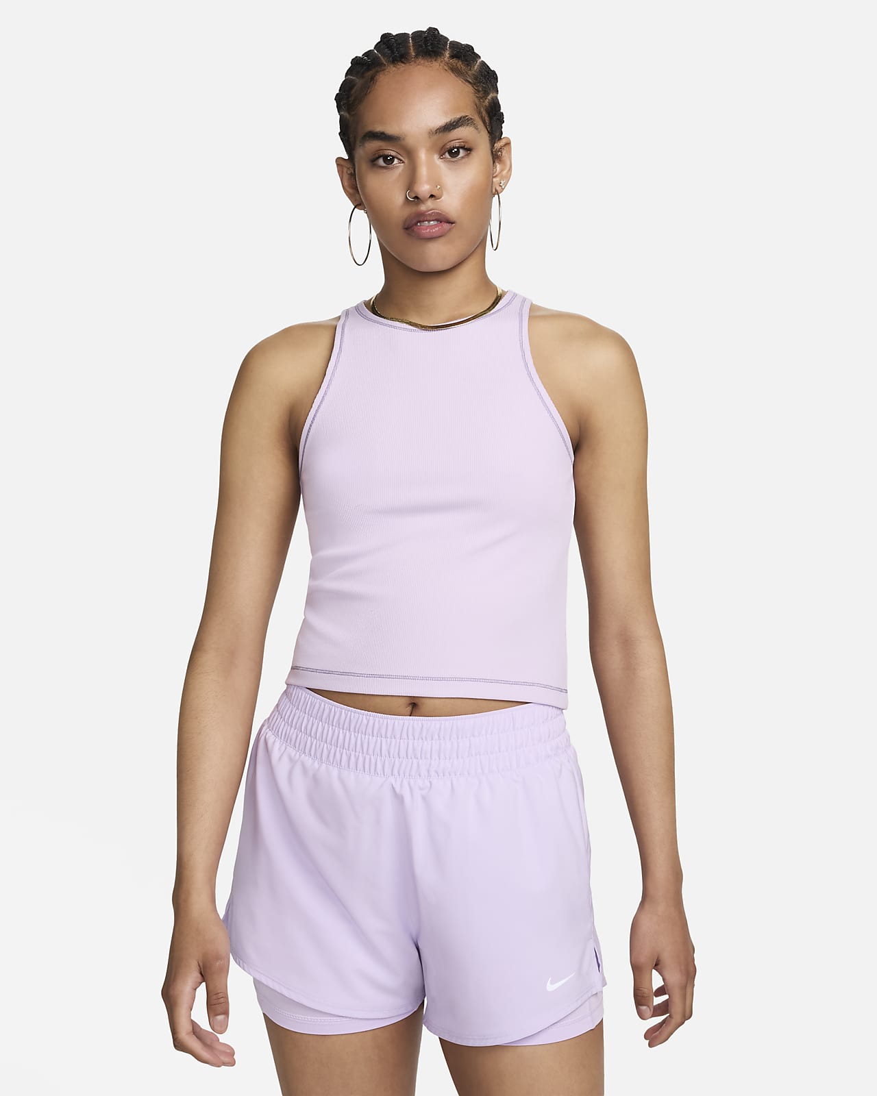Camisola sem mangas canelada Dri-FIT Nike One Fitted para mulher