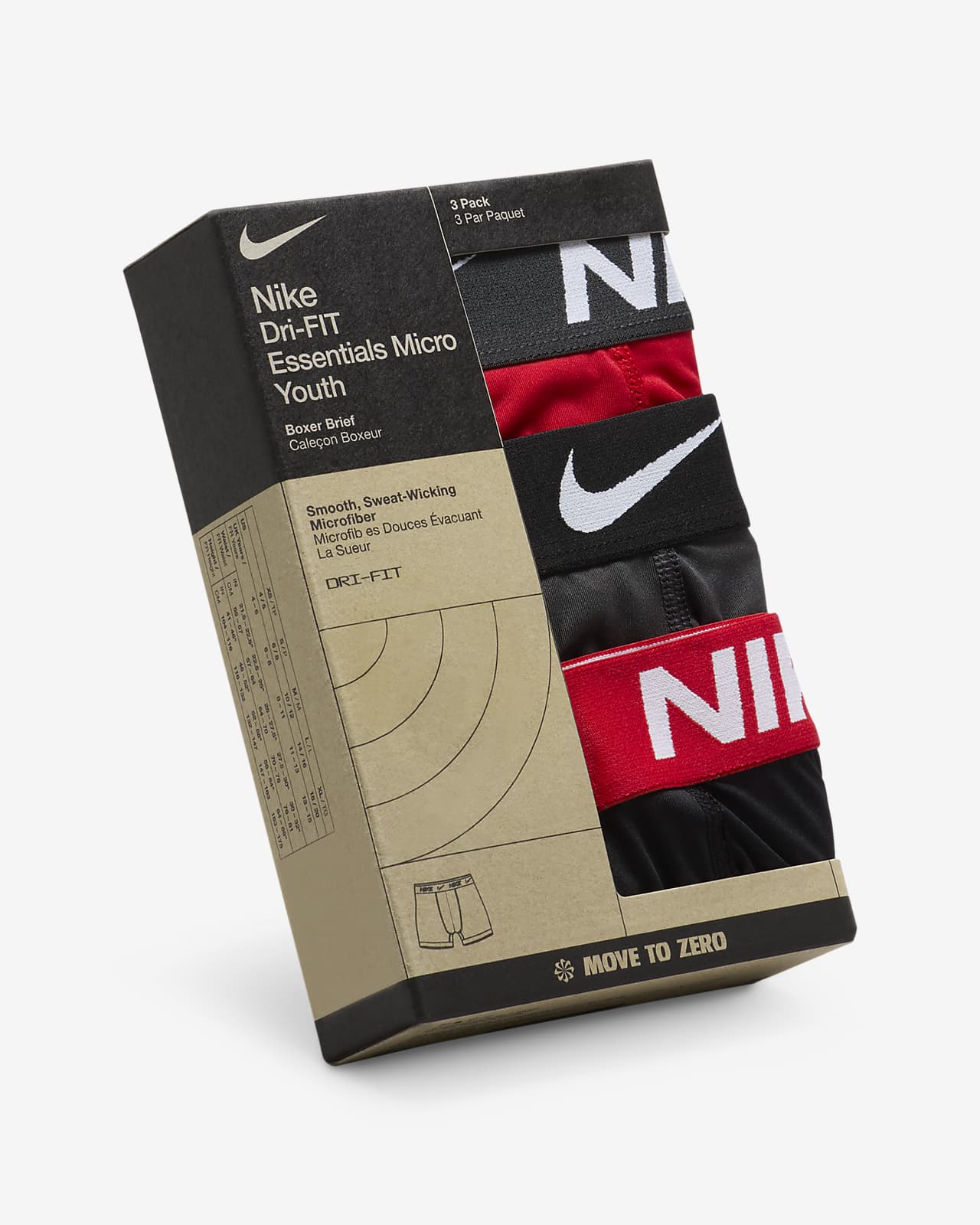 Ropa interior Dri FIT para ni os talla grande Nike Essentials