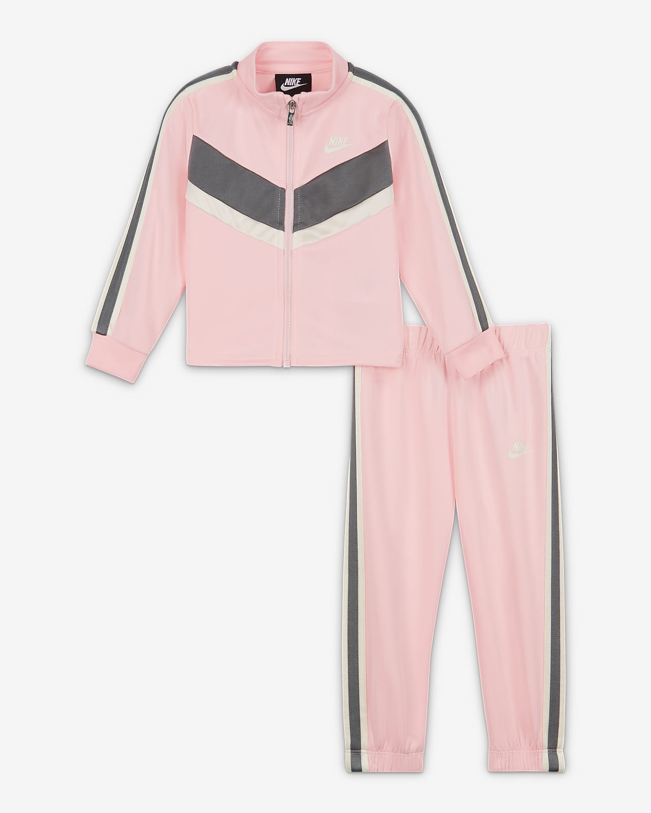 nike pink velour tracksuit