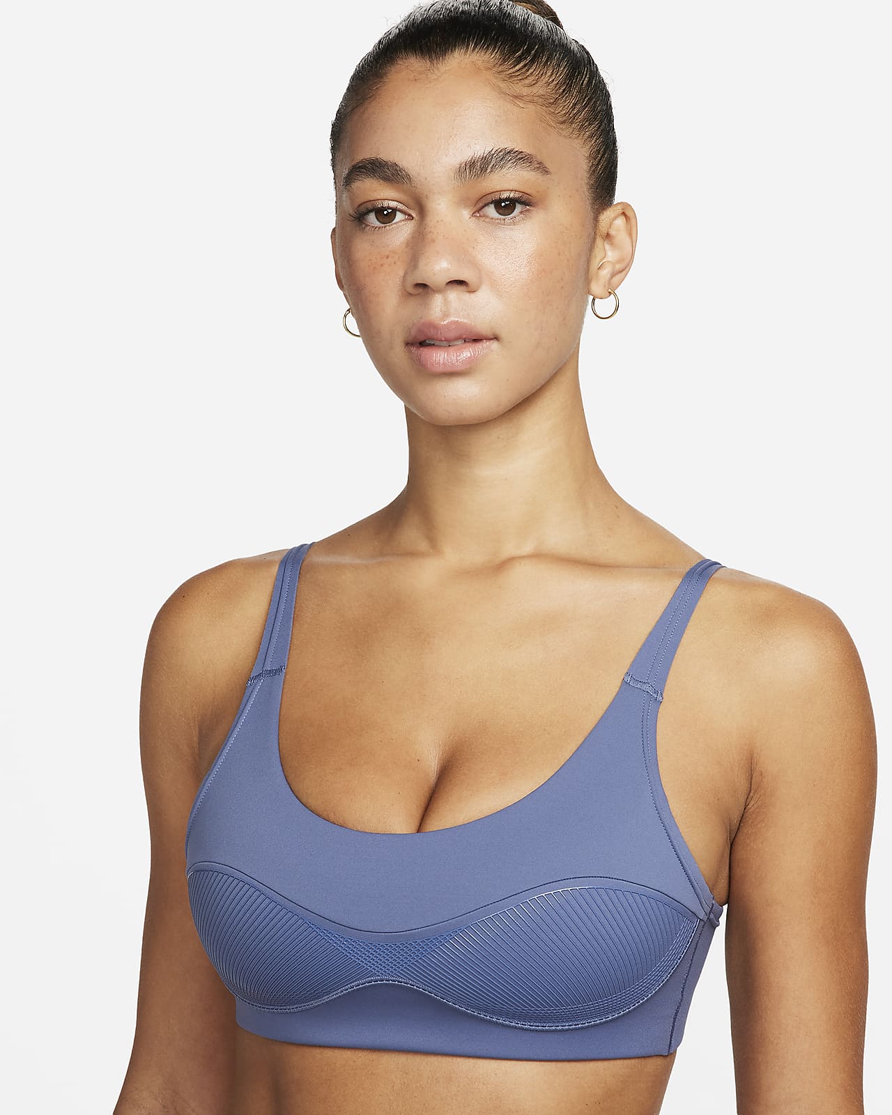 Nike Yoga Indy light support essentials sports bra in pink