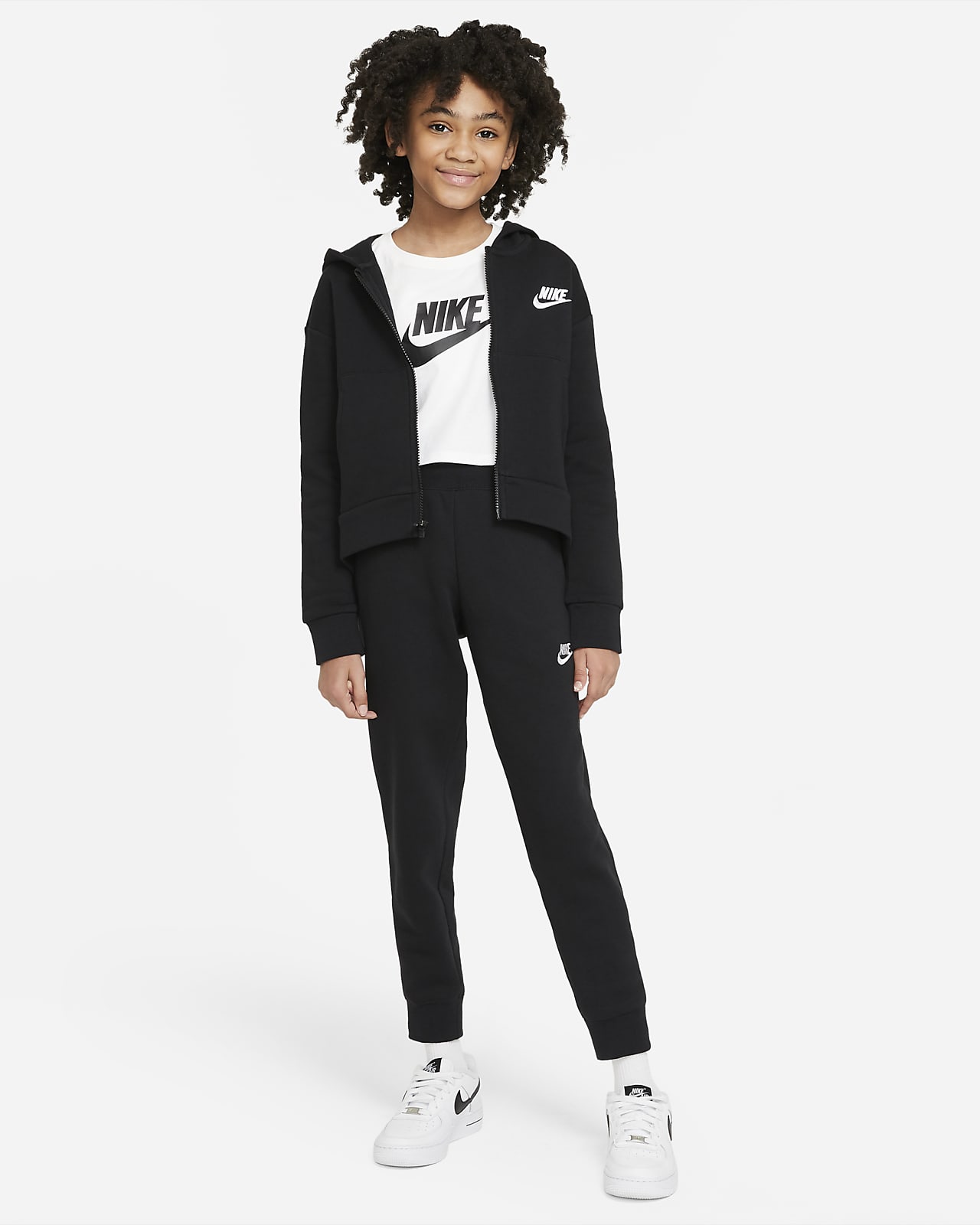 Nike Sportswear Club Fleece Older Kids' (Girls') Full-Zip Hoodie. Nike CA