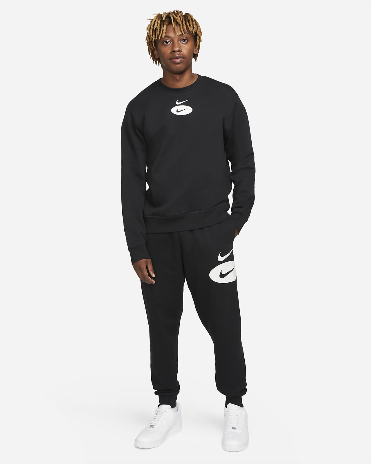 nike league fleece tracksuit black