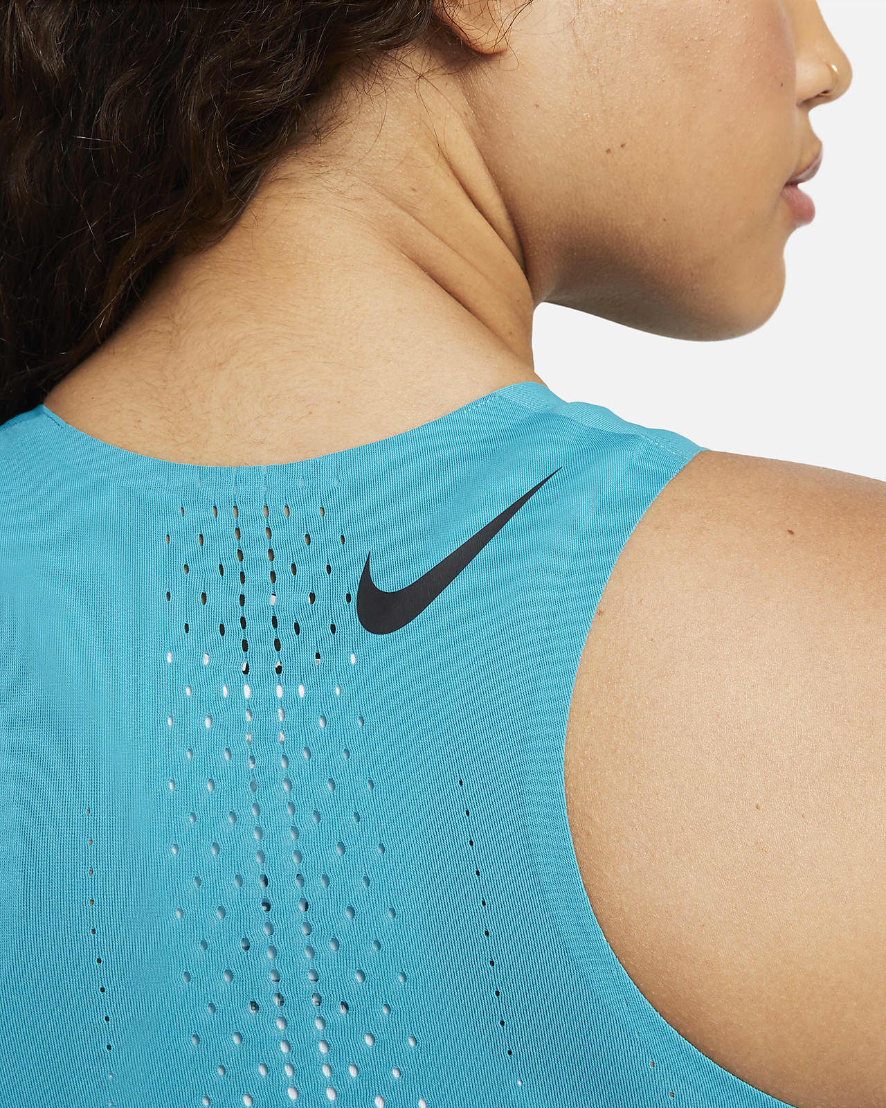 Nike, Yoga Luxe Infinalon Crop Top singlet dame, root, Grå