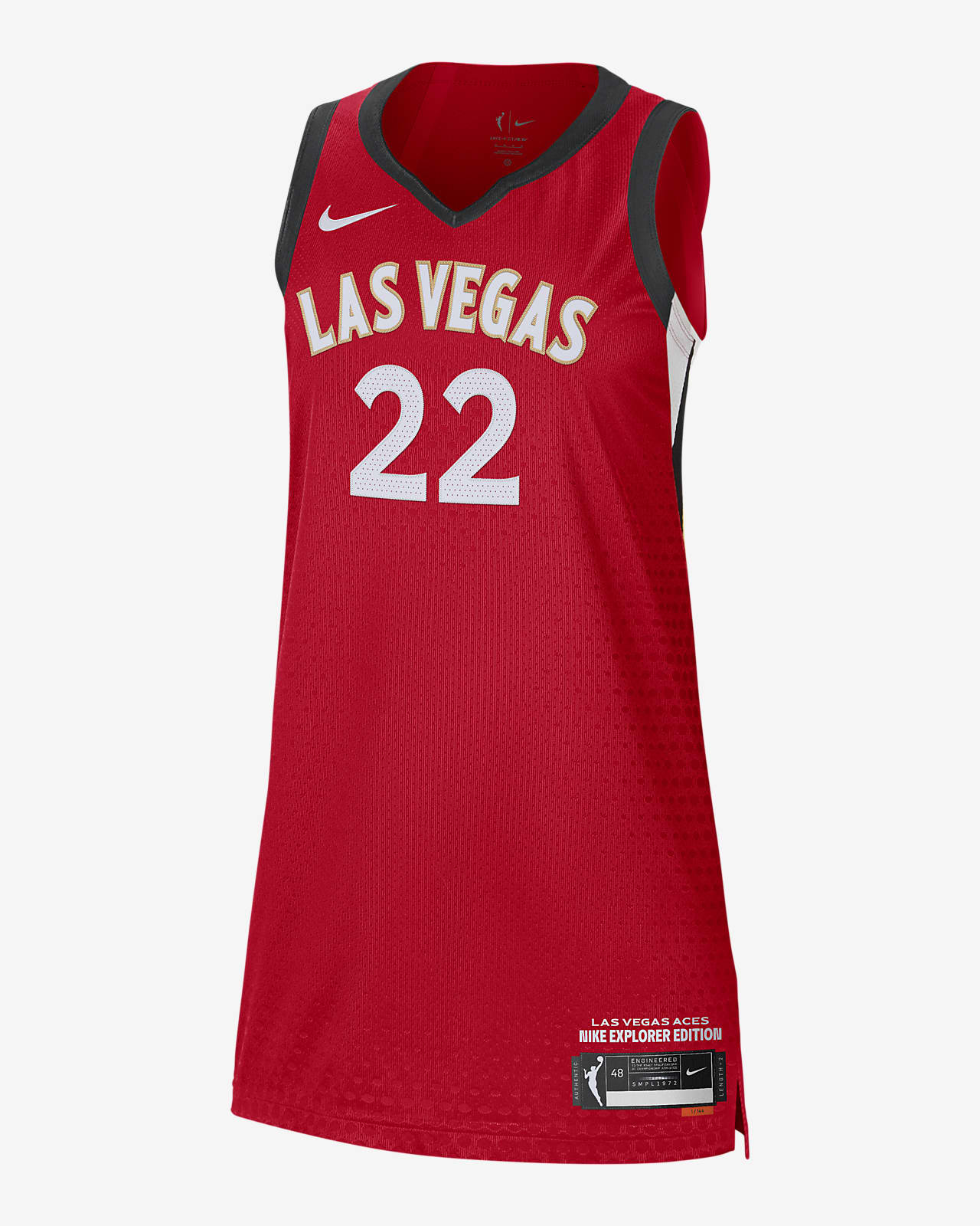 Camiseta Nike Dri-FIT ADV WNBA Authentic A'ja Wilson Aces Explorer Edition.  