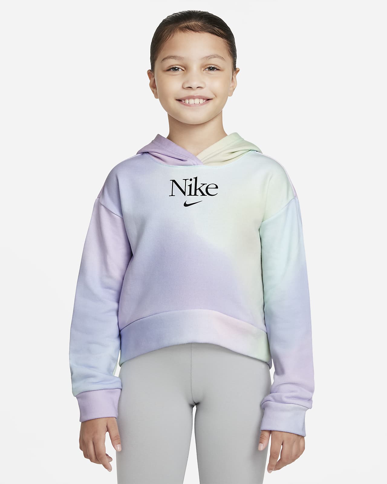 Mikina Nike Sportswear z francouzského froté s kapucí pro větší děti (dívky)