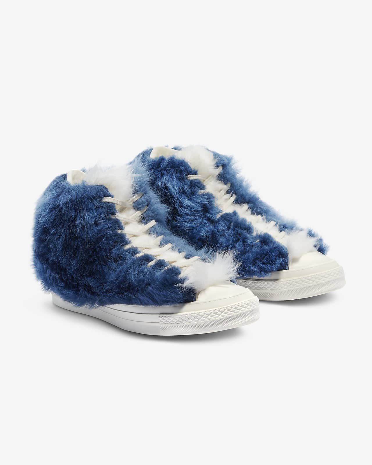 converse fur shoes