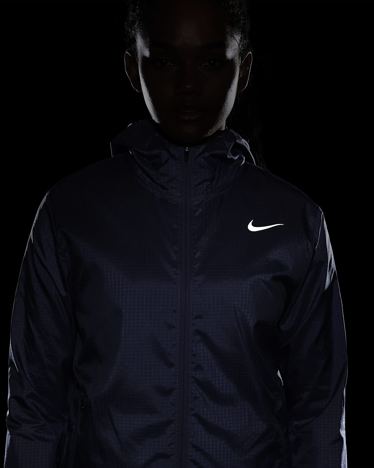 nike running jacket black