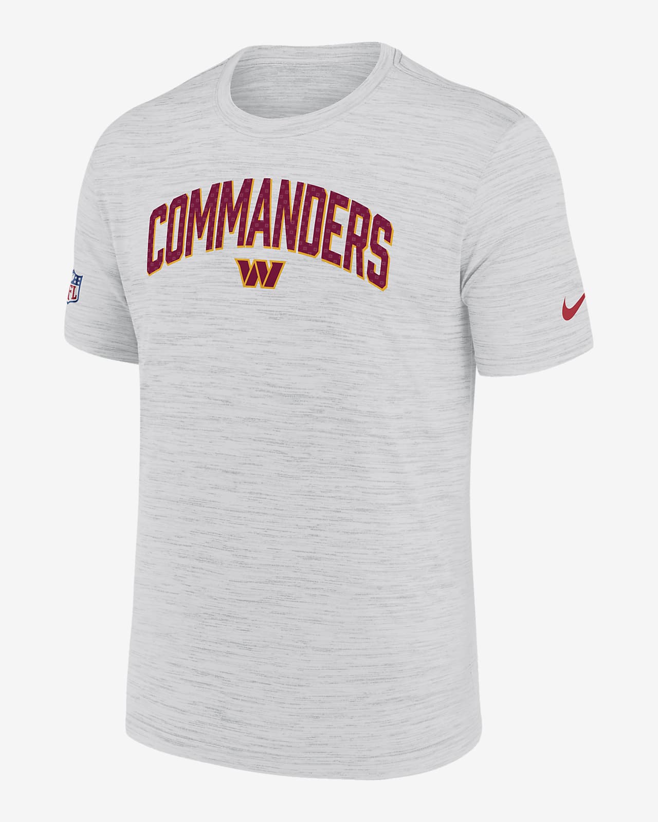 Men's Nike White Washington Commanders Sideline Velocity Athletic Stack Performance T-Shirt Size: Small