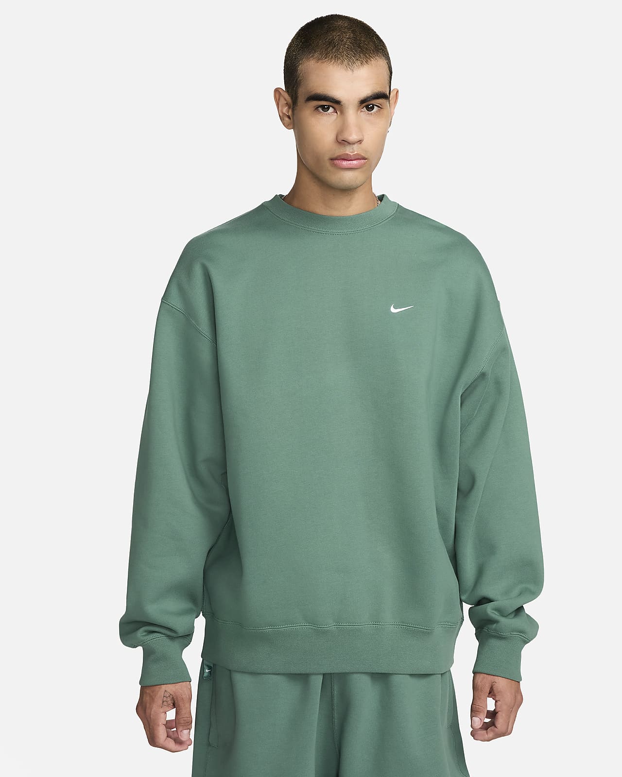 Nike Solo Swoosh-crewtrøje i fleece til mænd