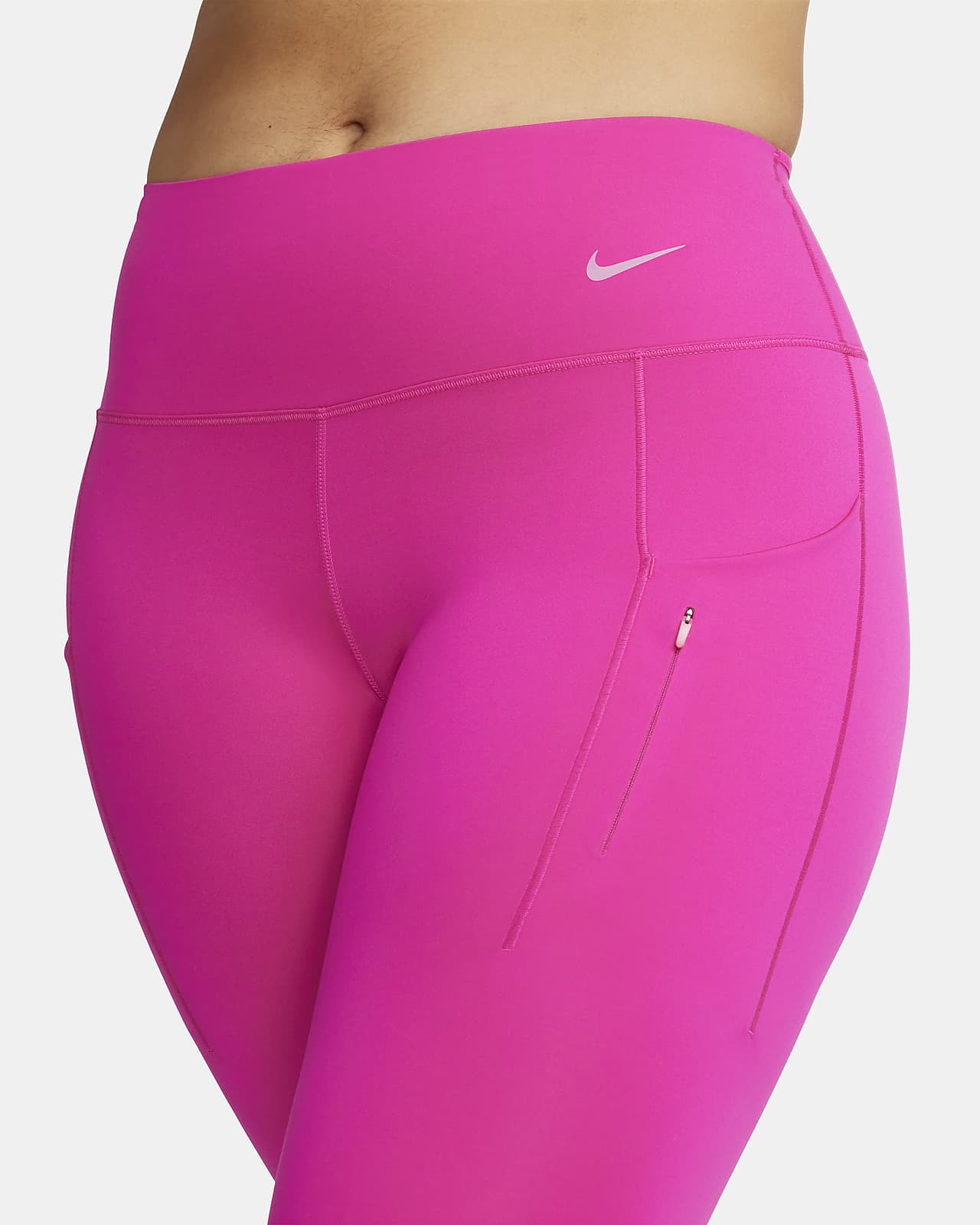 Pink Mid Waist Go Colors Ankle Length Leggings, Casual Wear