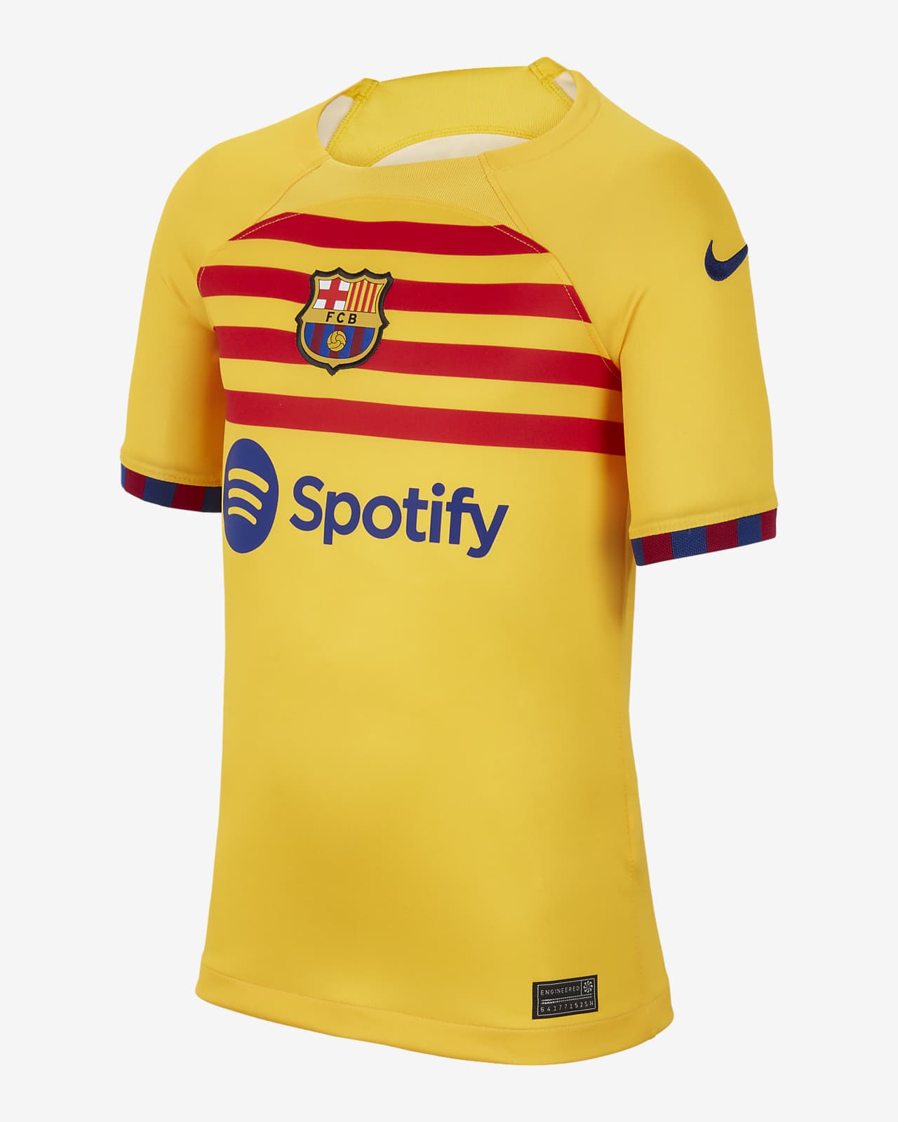 Camisola de futebol Nike Dri-FIT do quarto equipamento Stadium FC Barcelona 2023/24 Júnior