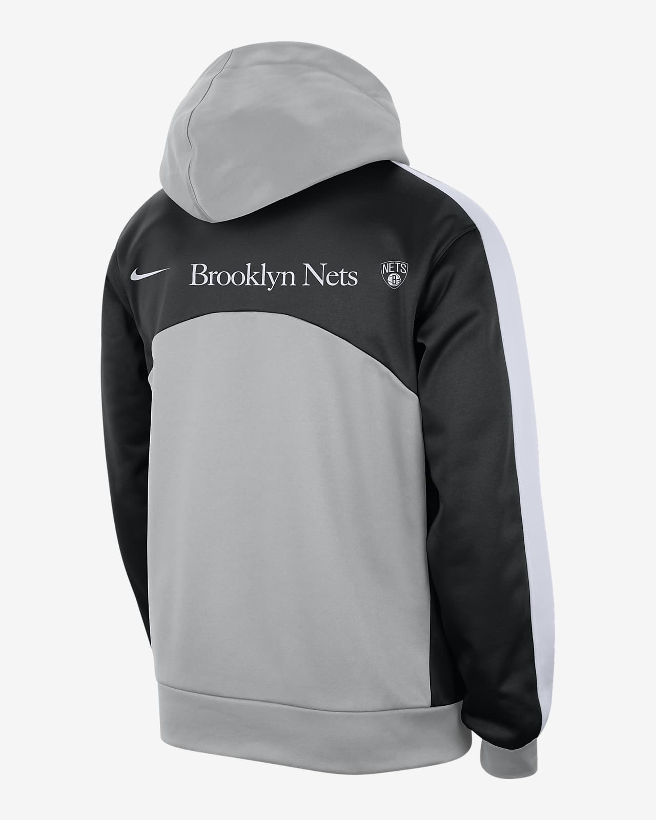 Sudadera con gorro sin cierre de tejido Fleece Nike NBA para hombre  Brooklyn Nets.