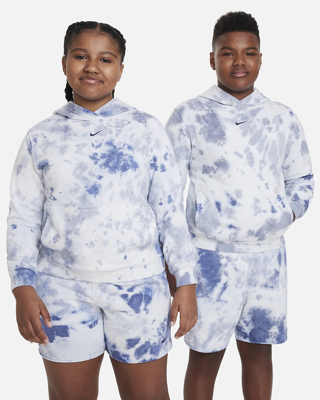 Nike Nike (Extended Fleece Sportswear Pullover Club Size). Big Hoodie Kids\'