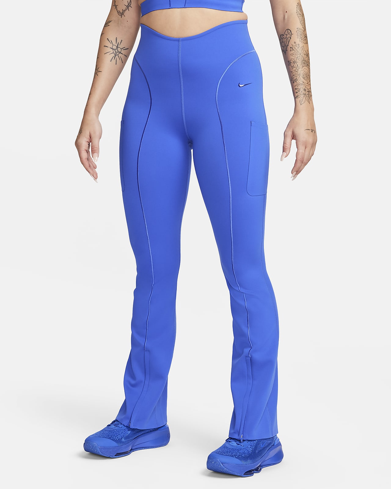 Nike Dri-Fit Women's Blue Capri Pants - L (12-14)