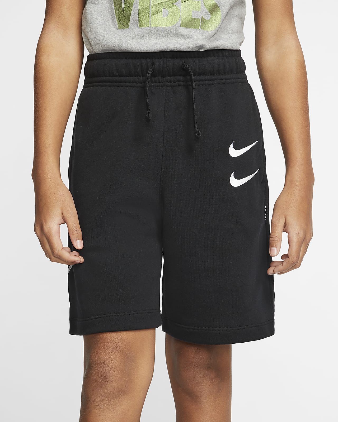 nike sportswear swoosh french terry shorts