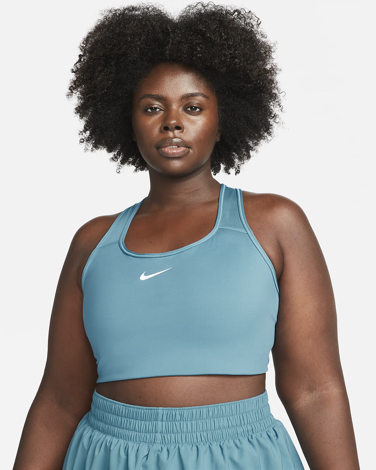 Nike, Swoosh Medium-Support sports bh (Plus Size), Damer