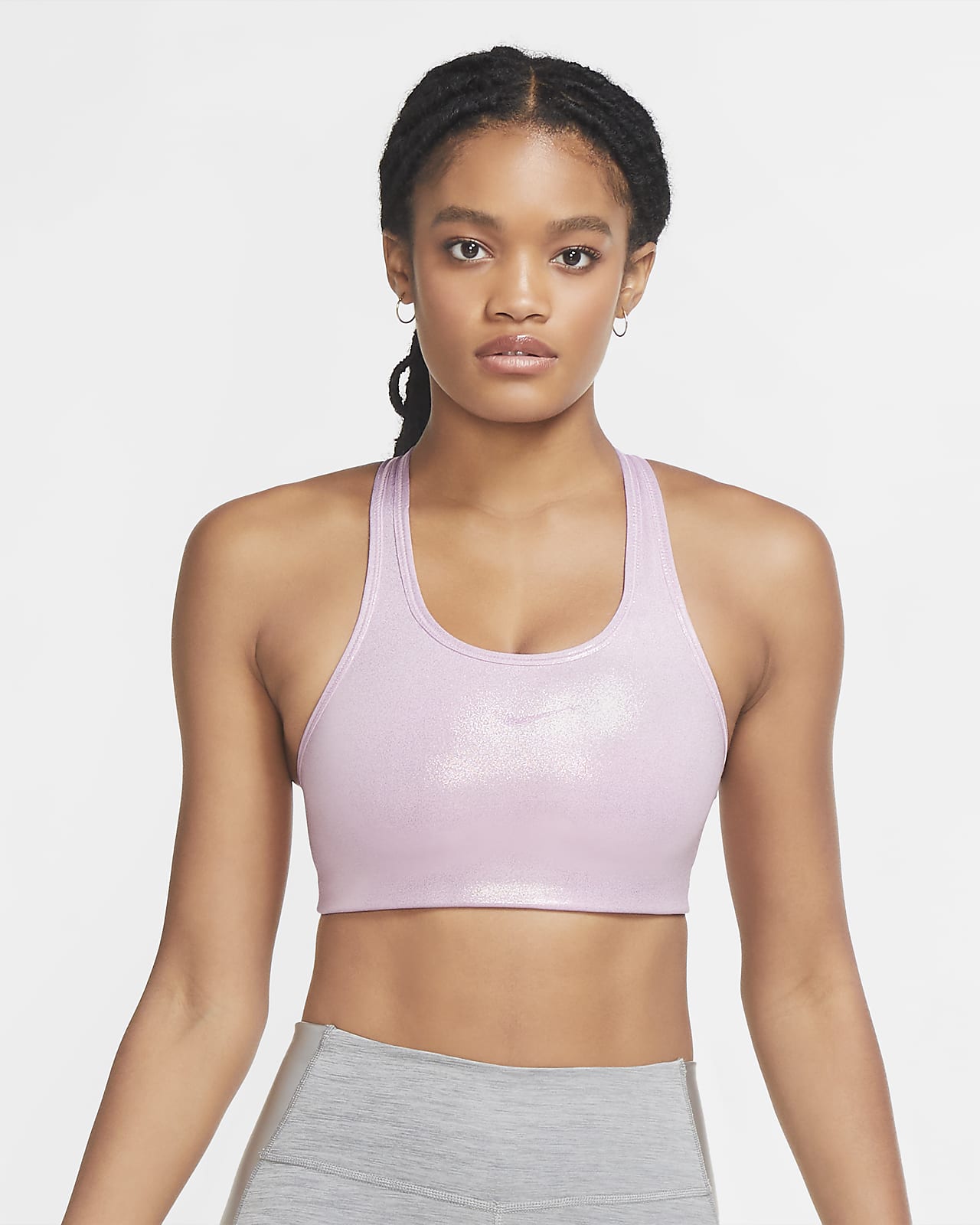 Nike公式 ナイキ スウッシュ アイコン クラッシュ ウィメンズ ミディアムサポート ワンピース パッド シマー スポーツブラ オンラインストア 通販サイト