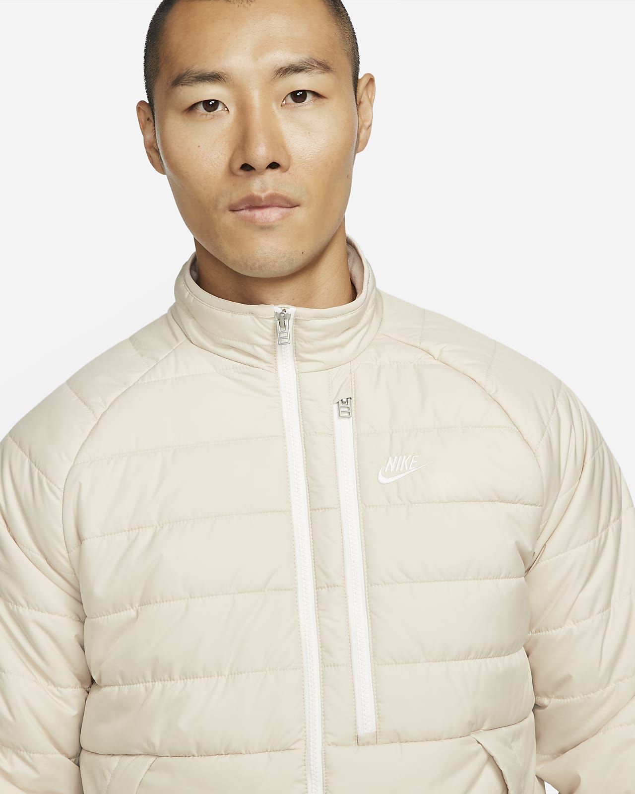 nike puffer jacket beige