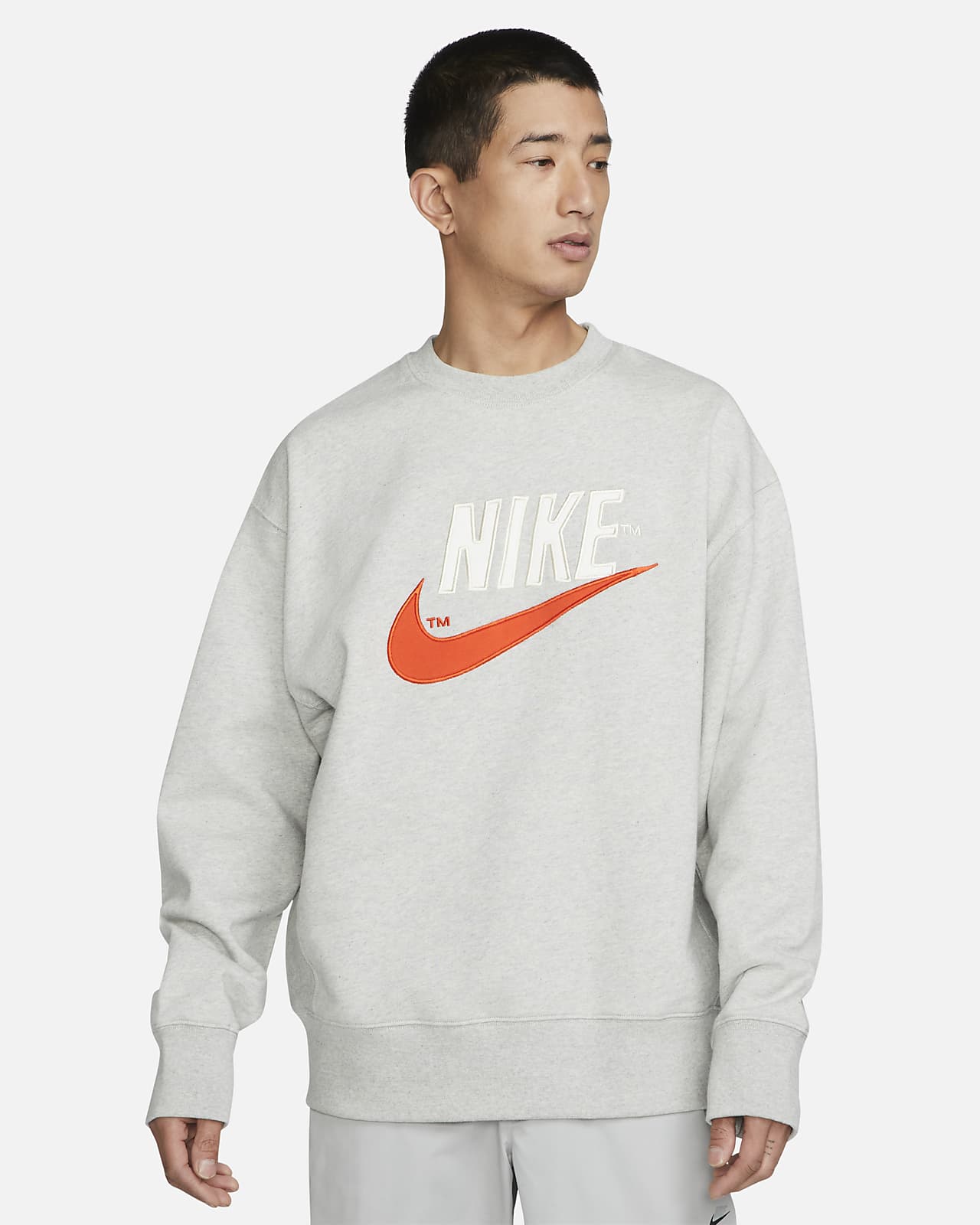 Tröja med rund hals i sweatshirttyg Nike Sportswear för män