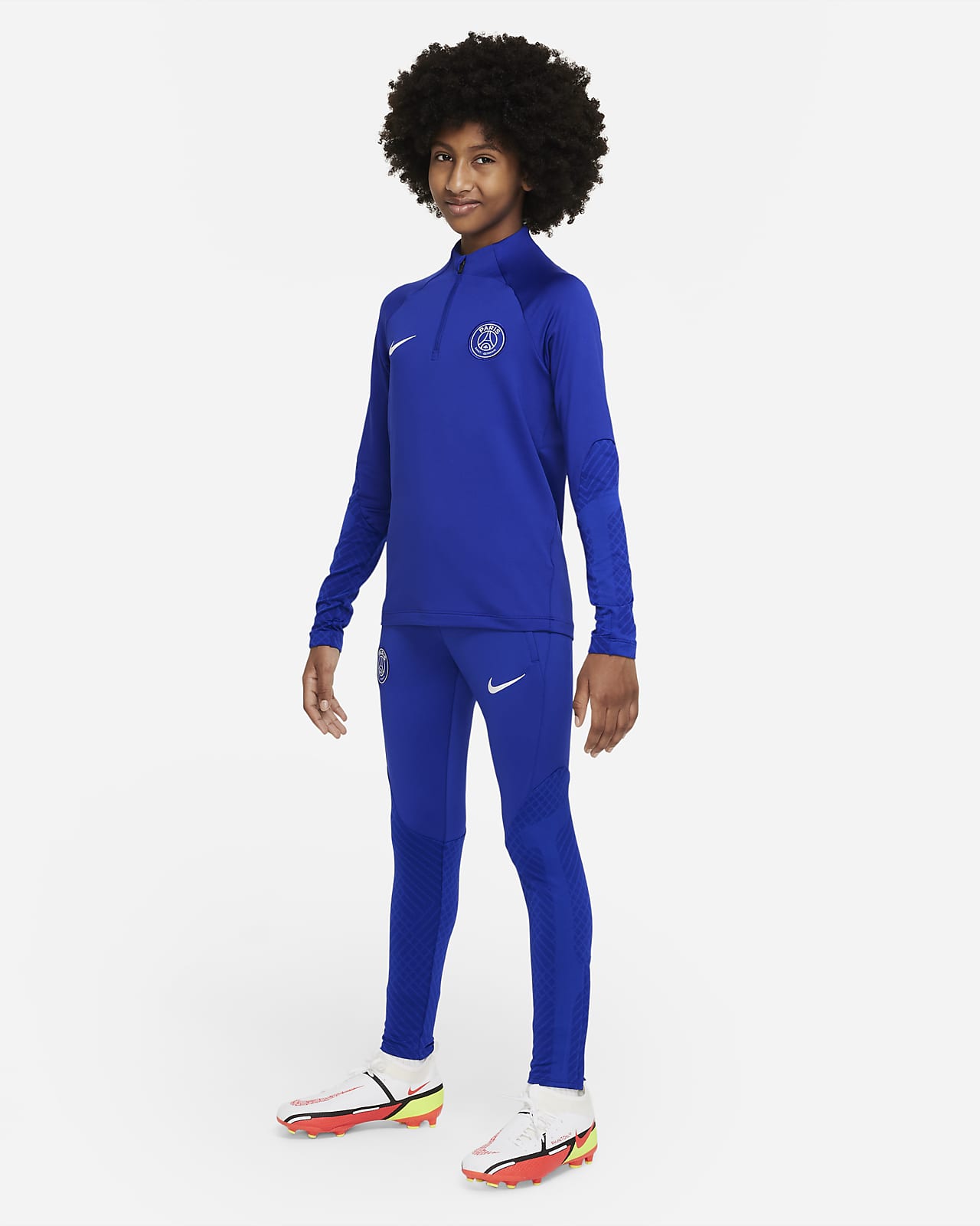 Paris Saint-Germain Strike Big Kids' Nike Dri-FIT Knit Soccer Drill Top