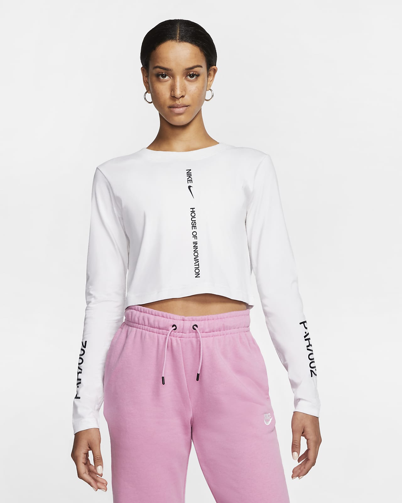 long sleeve crop t shirt