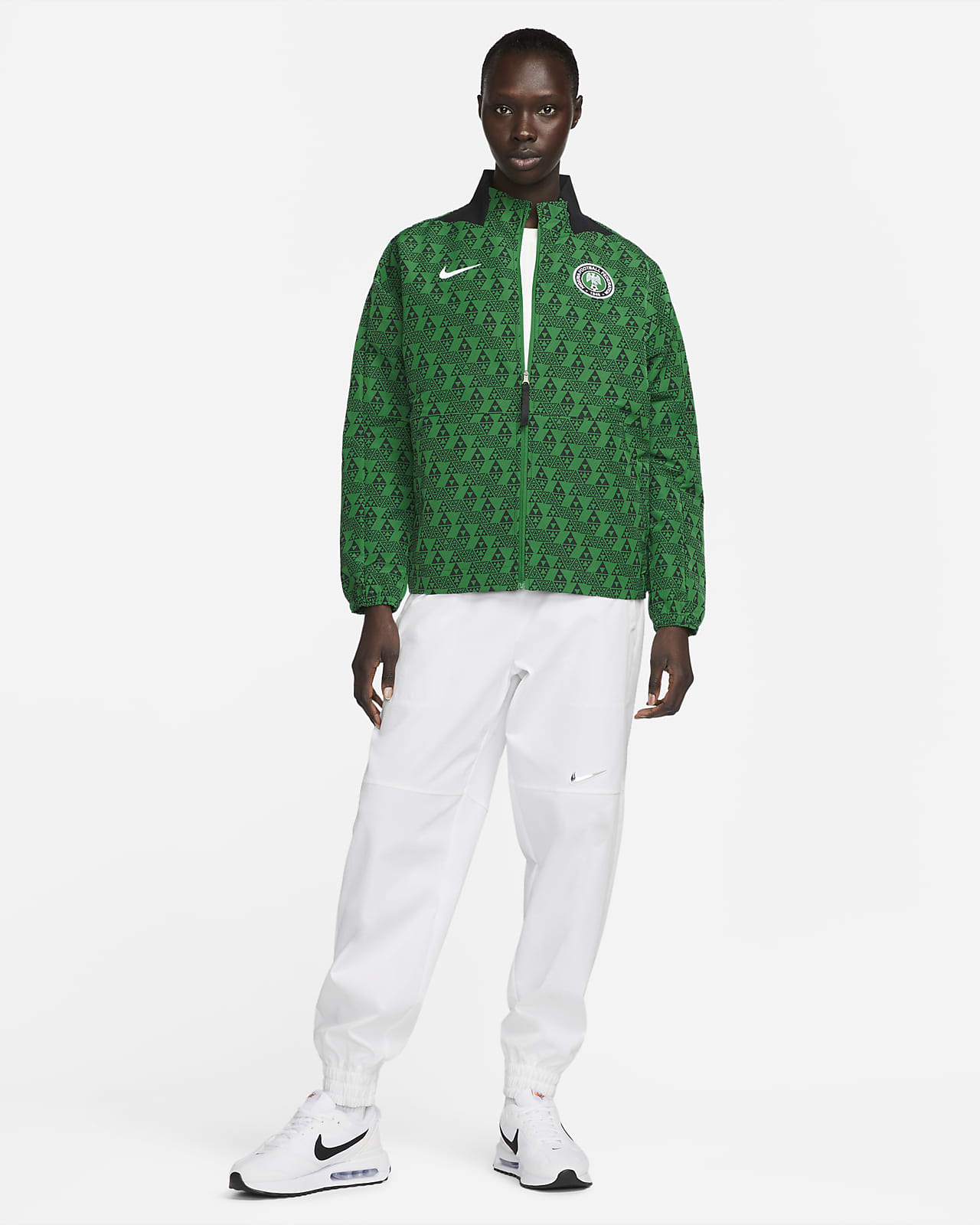 Nigeria Women's Nike Dri-FIT Woven Football Jacket. Nike GB