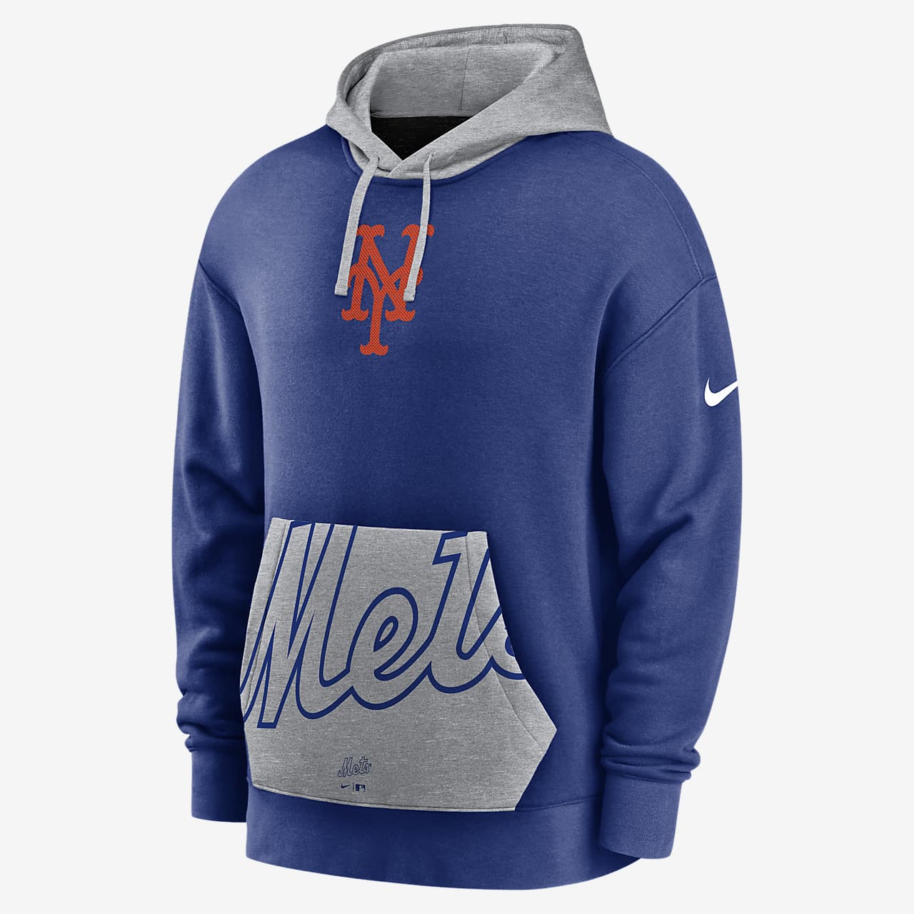 Nike Crop Pocket Heritage (MLB New York Mets) Men's Pullover Hoodie ...