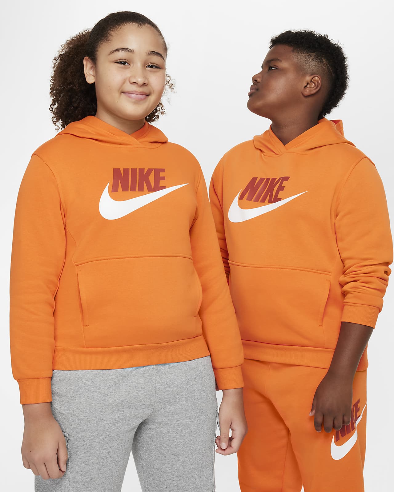 Sudadera con gorro para niños talla grande Nike Sportswear Club Fleece (talla extendida)