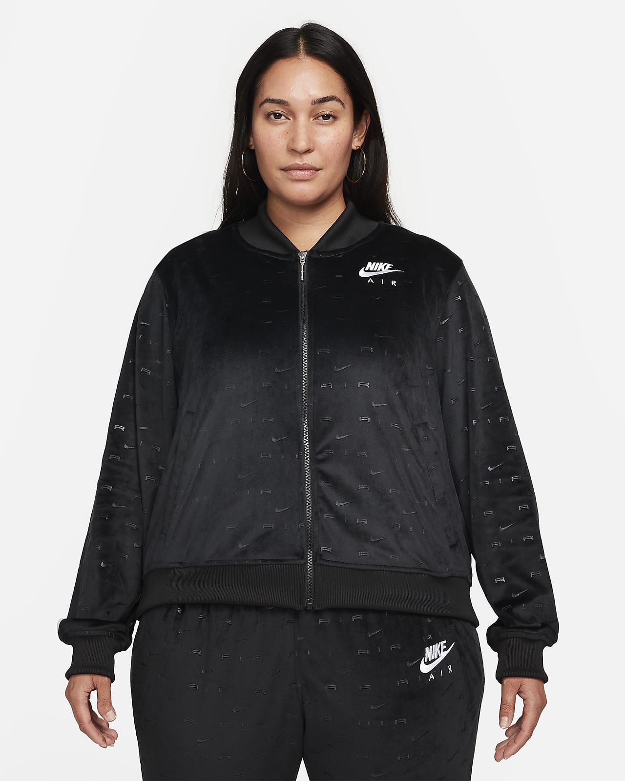 Jacka Nike Air Velour för kvinnor (Plus Size)