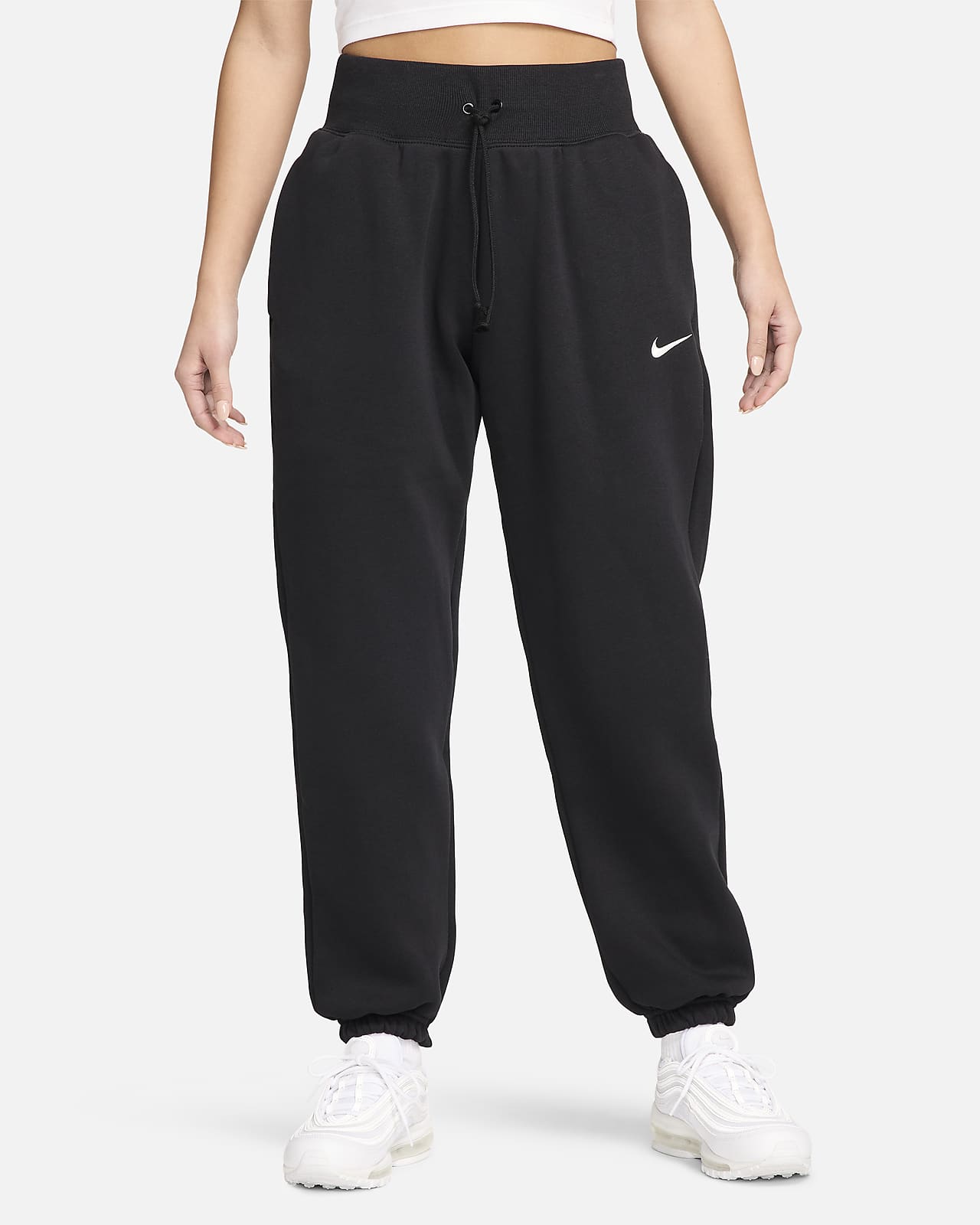 Nike Sportswear Fleece Women's High-Waisted Oversized Tracksuit Bottoms. Nike ID