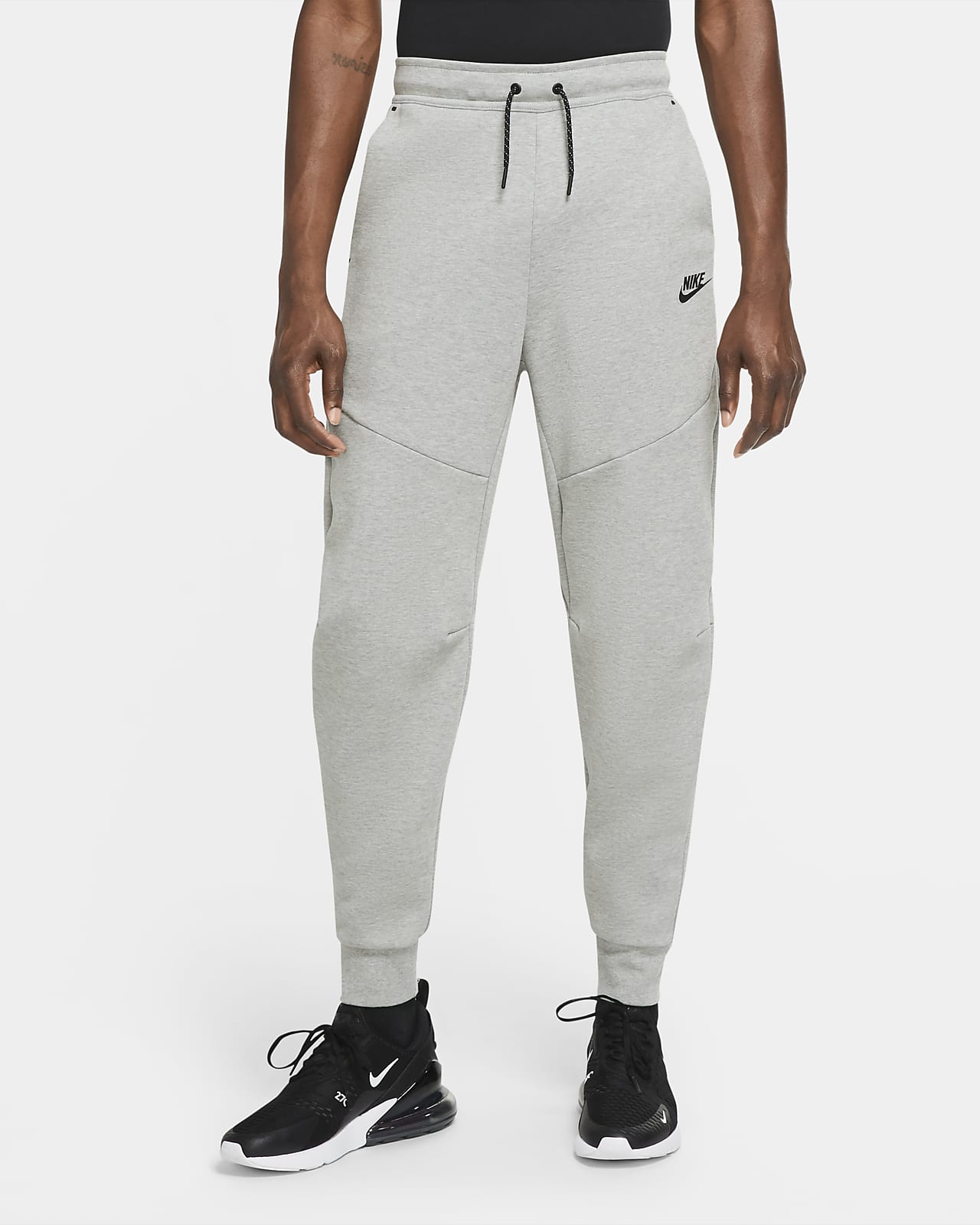 nike tech tracksuit white and grey