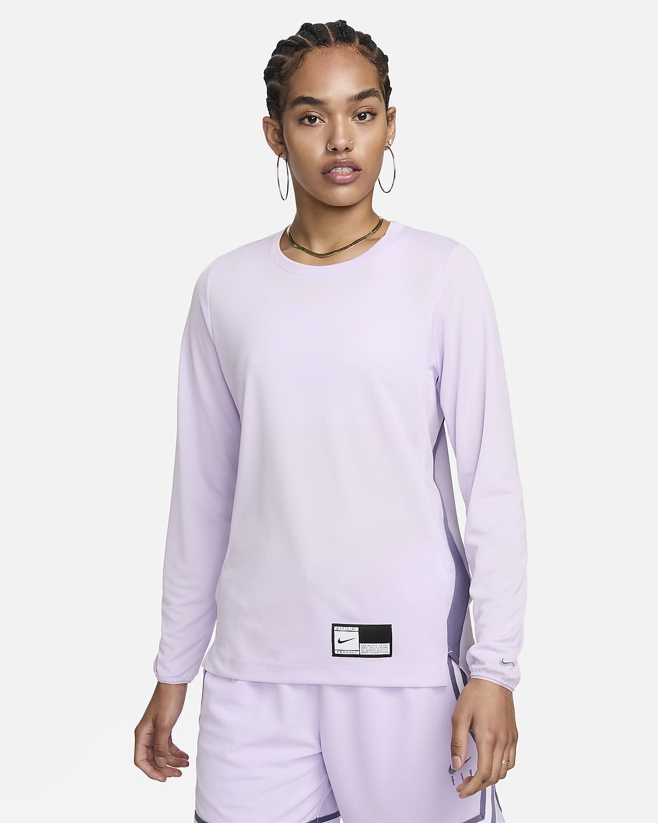 Nike Camiseta de baloncesto de calentamiento de manga larga Dri-FIT - Mujer