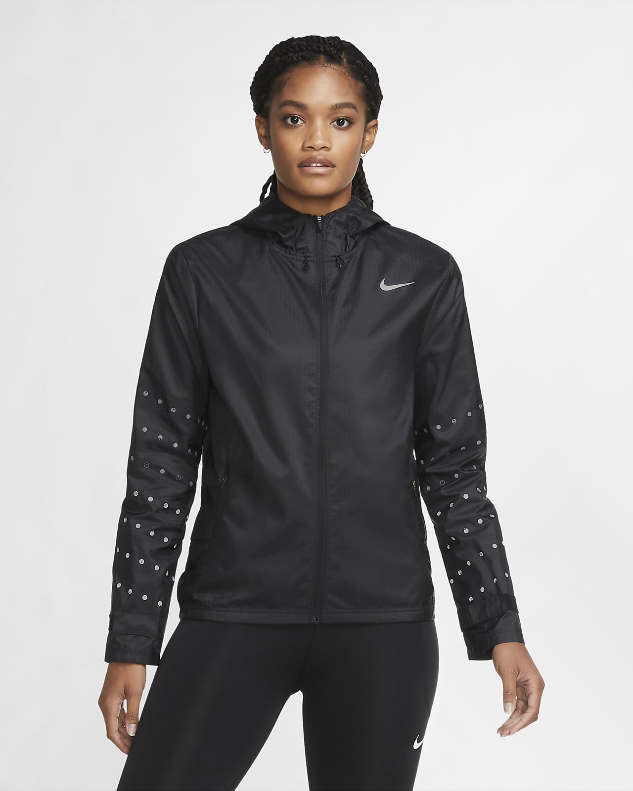 Giacca da running con cappuccio Nike Essential Flash - Donna. Nike CH