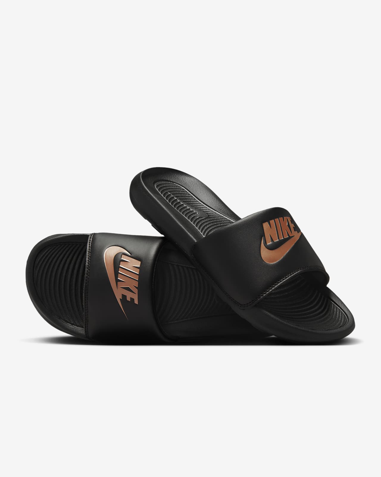 Nike Victori One slides in black and red
