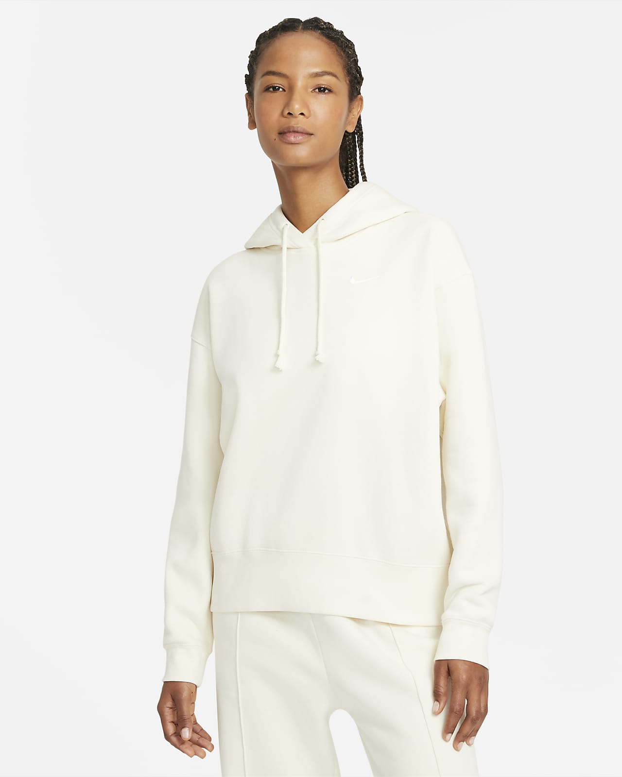 white nike sportswear hoodie